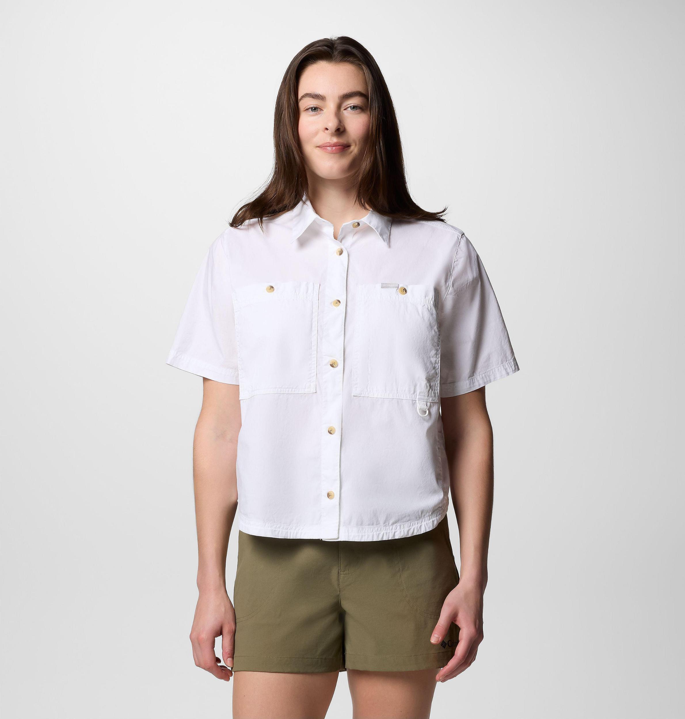 Columbia Womens Brea Falls Woven Short Sleeve Shirt- Product Image