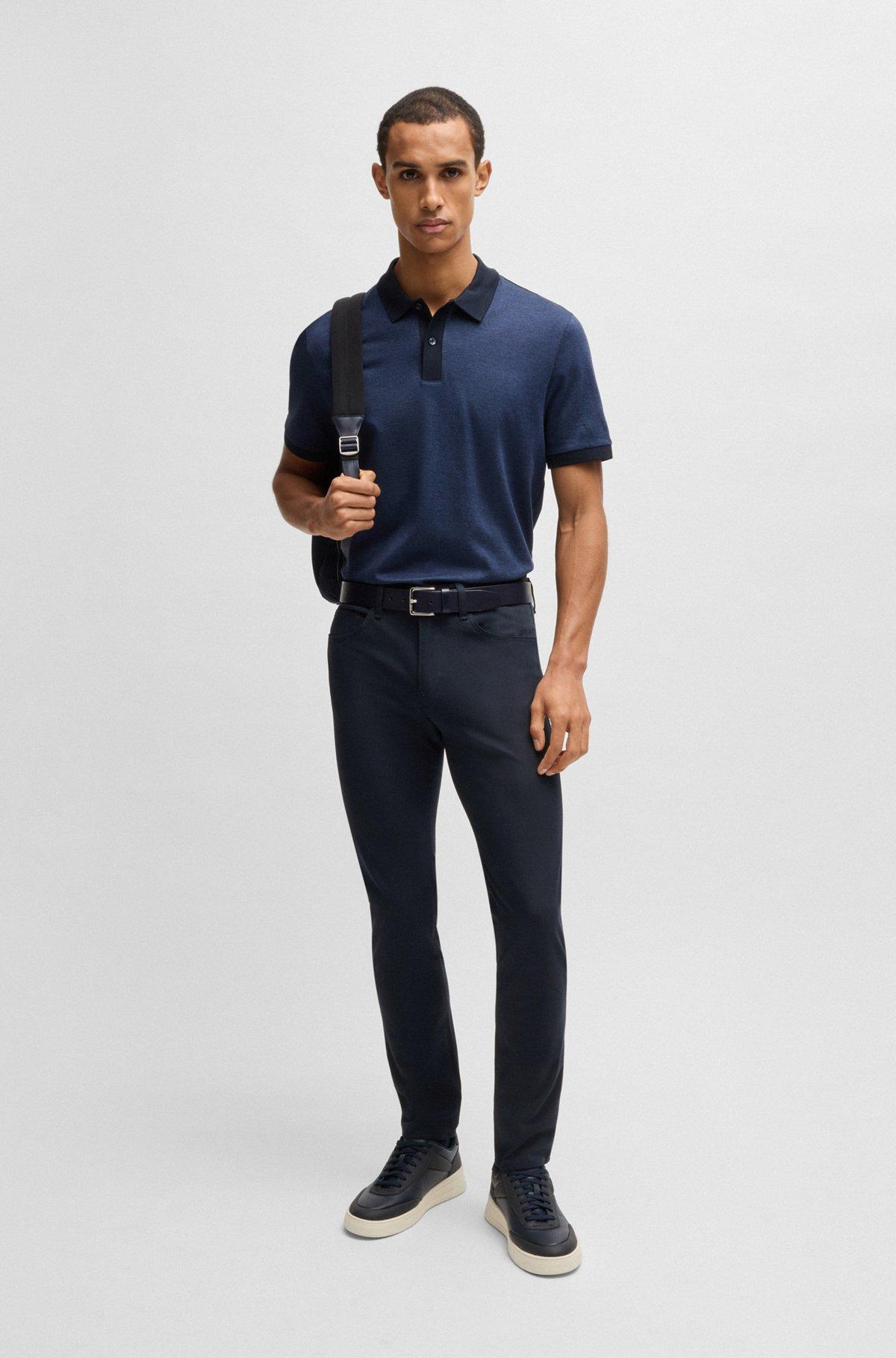 Delaware slim-fit trousers in performance-stretch fabric Product Image