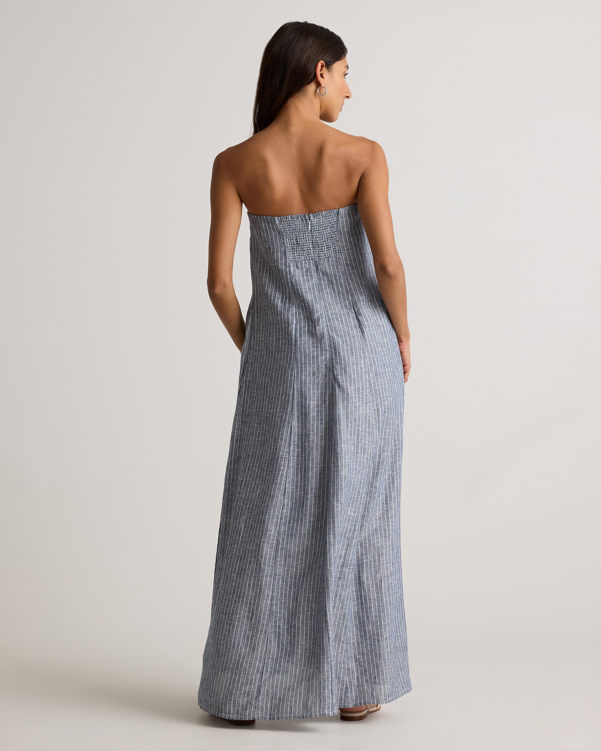 Quince | Women's 100% European Linen Strapless Maxi Dress Product Image