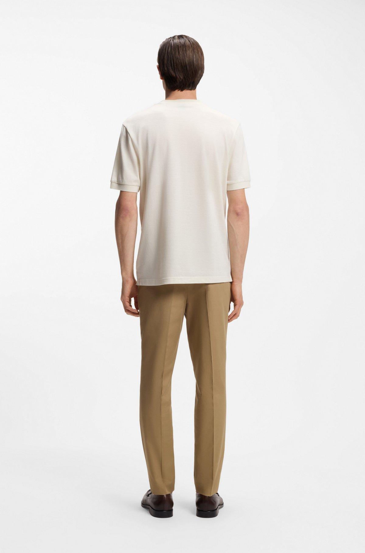Regular-fit T-shirt in a mercerised cotton blend Product Image