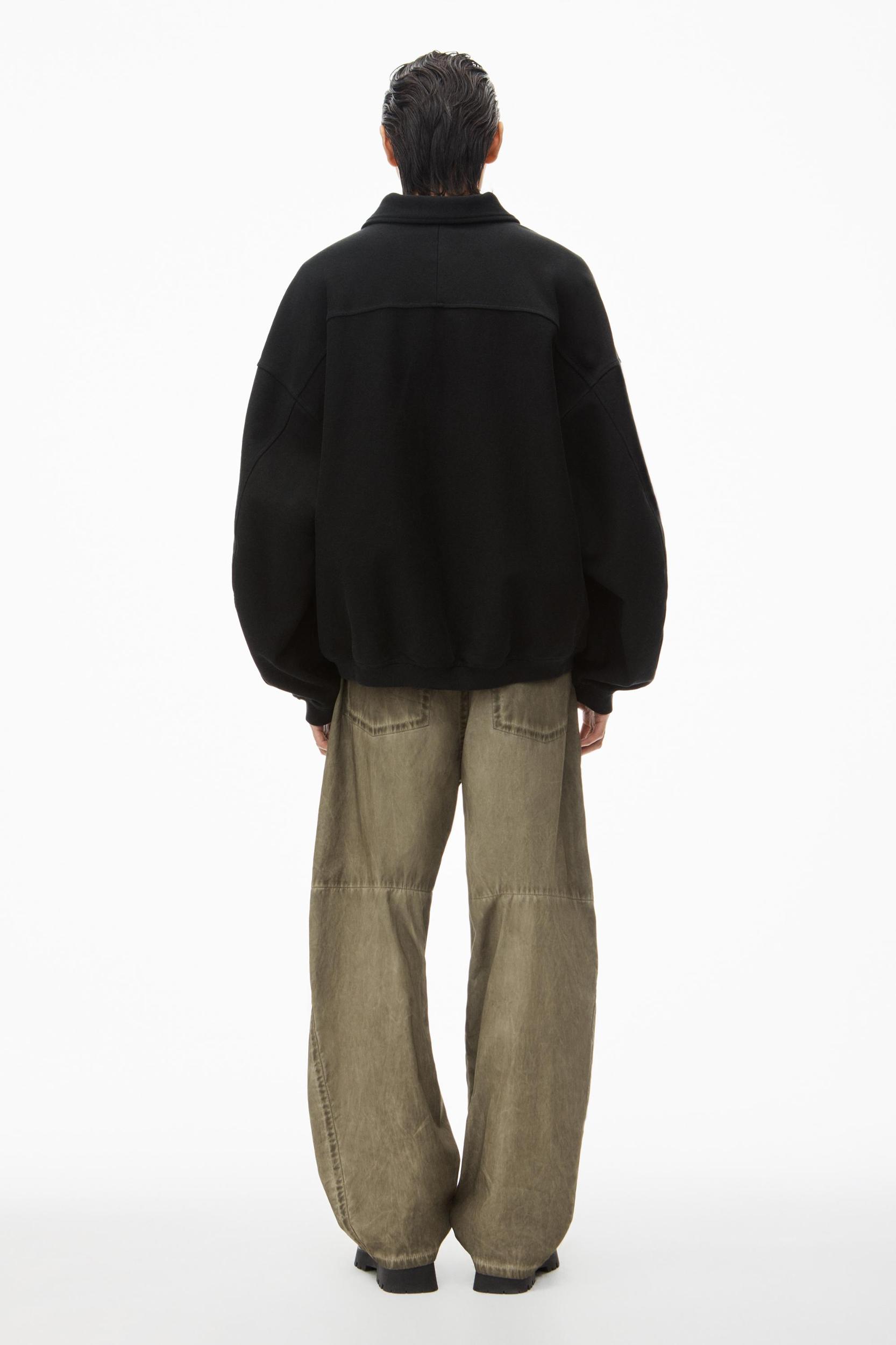 Puffed Logo Oversized Polo Top In Cotton Product Image