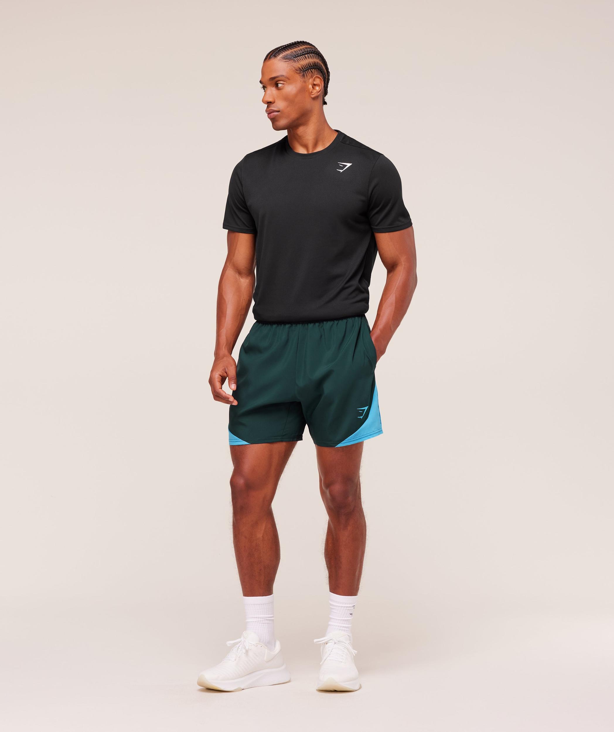 Gymshark Arrival Block 6" Shorts - Deep Petrol Blue Male Product Image