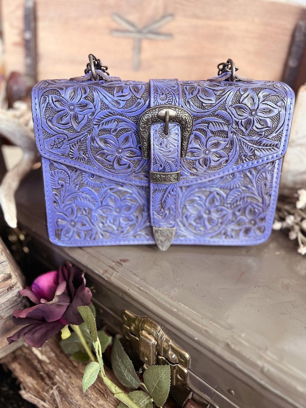 Darling Tooled Leather All-Around Belt Buckle Bag - 3 Colors Product Image