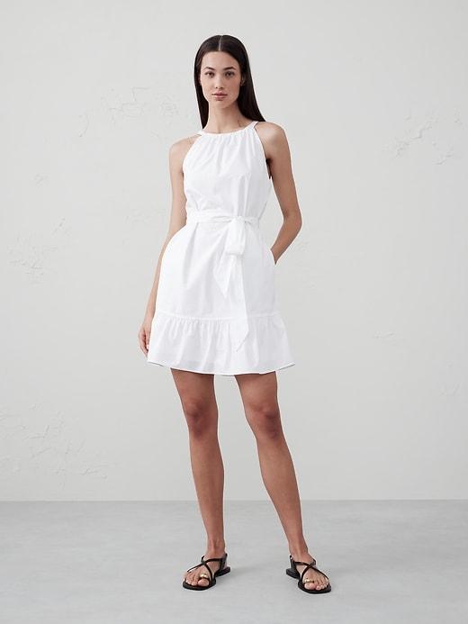 Poplin Tiered Mini Dress Product Image