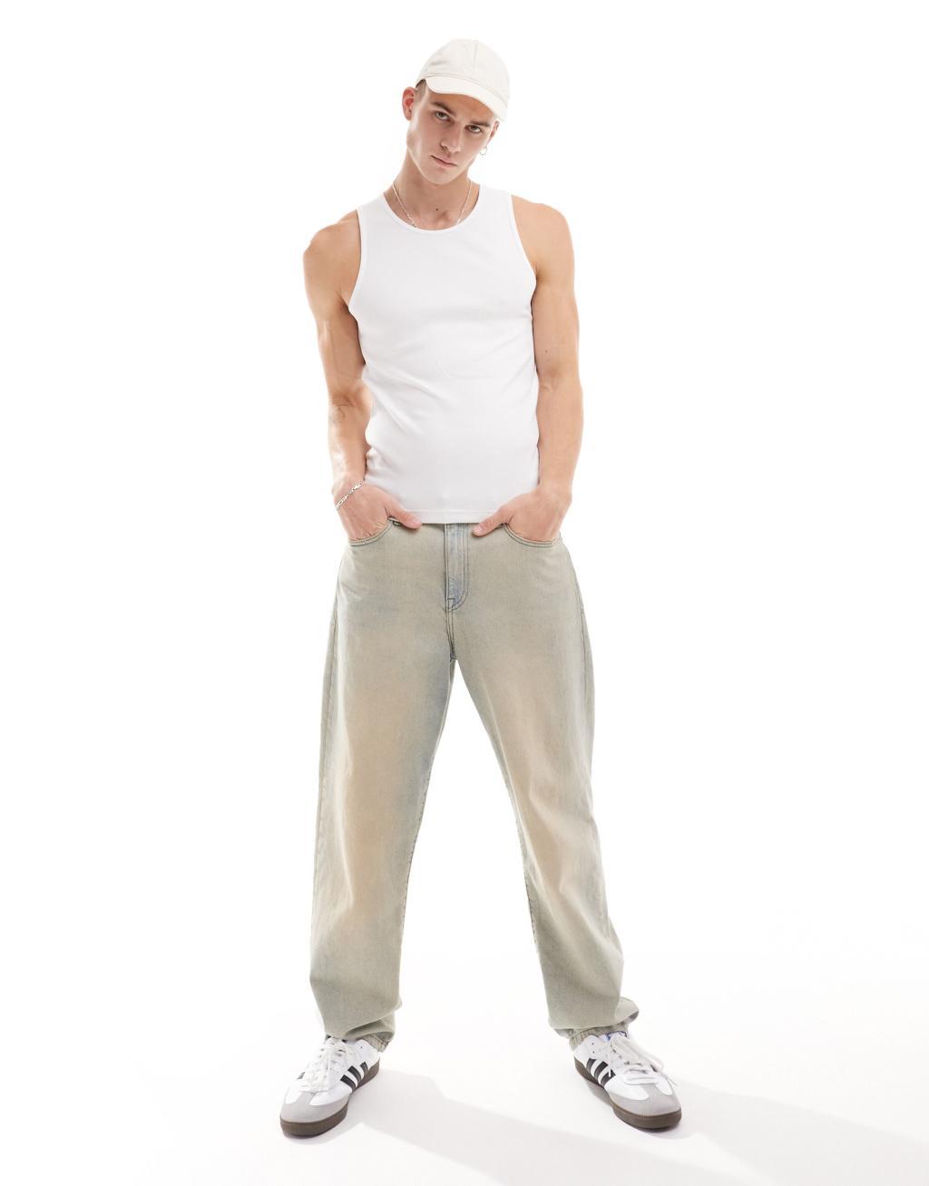 River Island Ribbed Tank In White Product Image