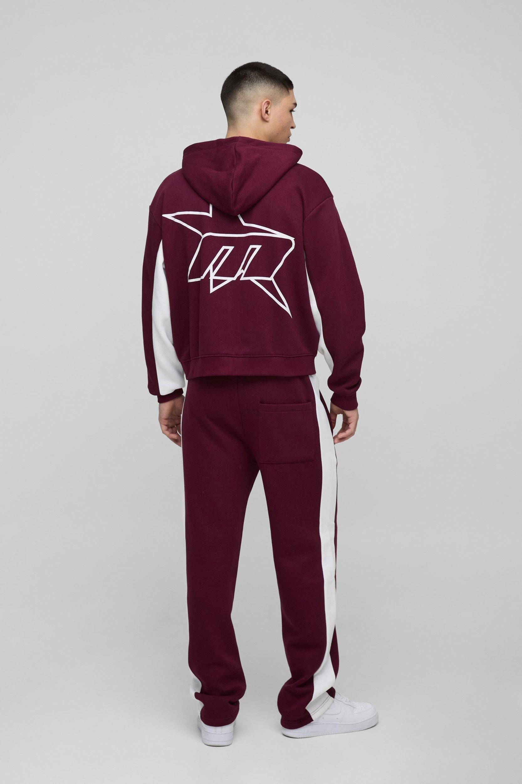 Regular Fit M Star Side Panel Sweatpants | boohooMAN USA Product Image