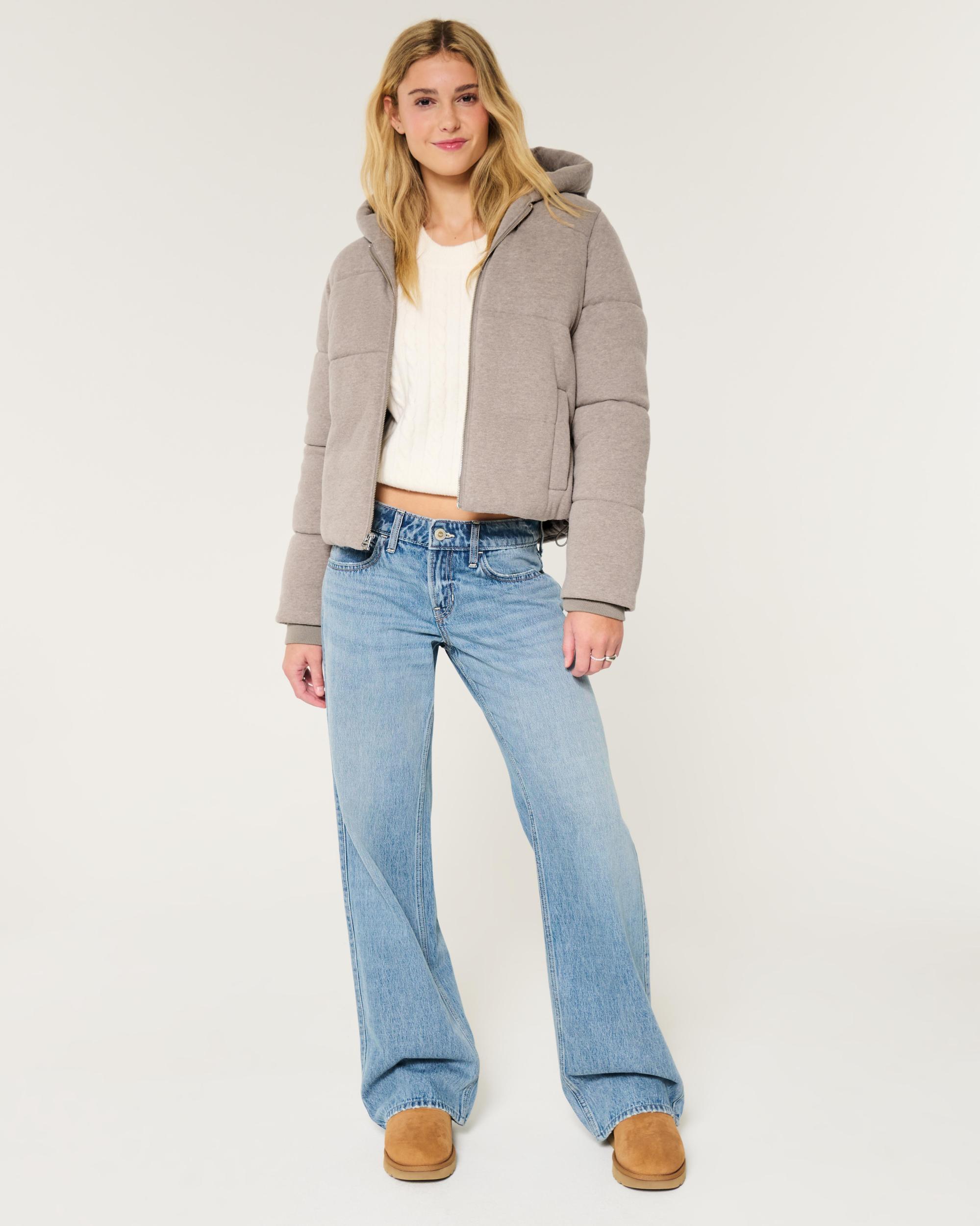 Fleece Hooded Puffer Jacket Product Image