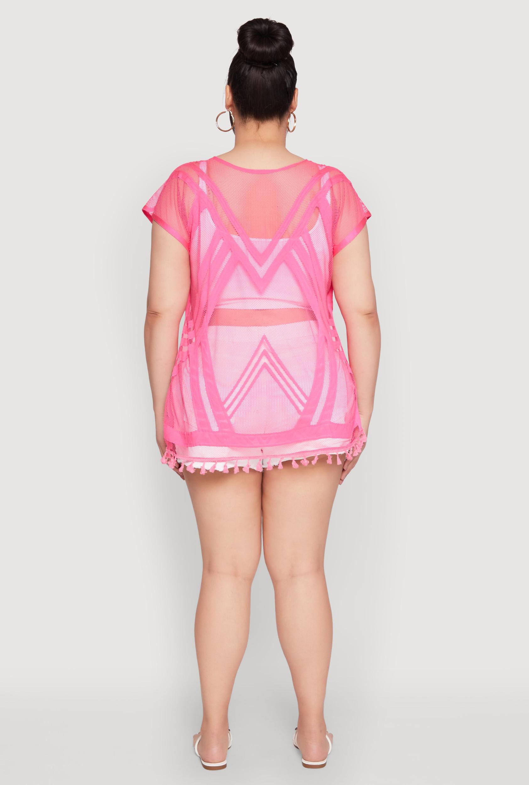 Fishnet Tassel Fringe Swim Cover Up Female Product Image