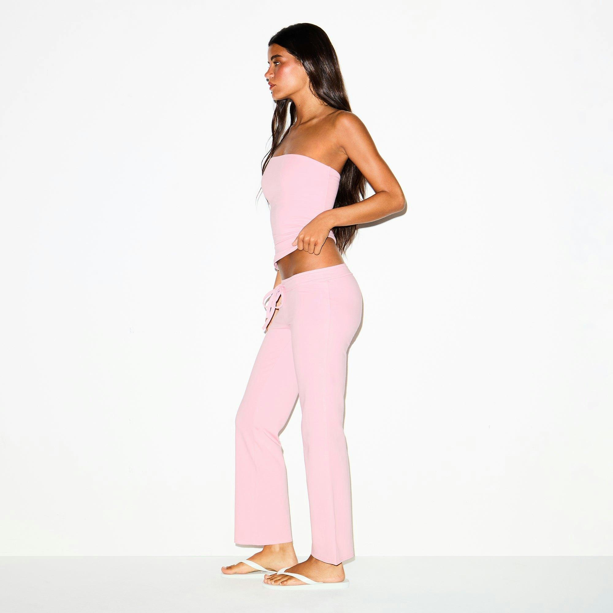 COTTON JERSEY LOW RISE CROP PANT | HALITE Product Image