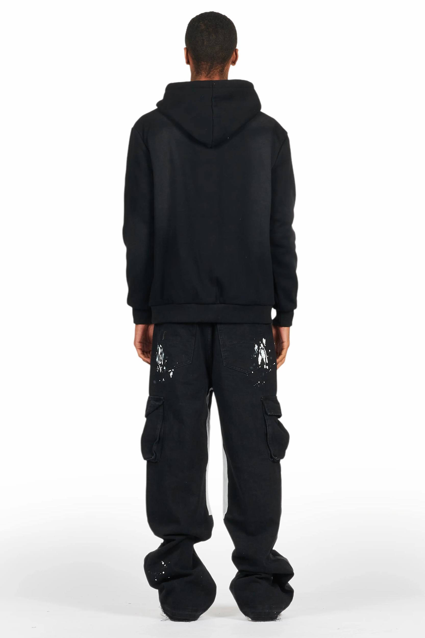 Schmear Black Graphic Hoodie Male Product Image