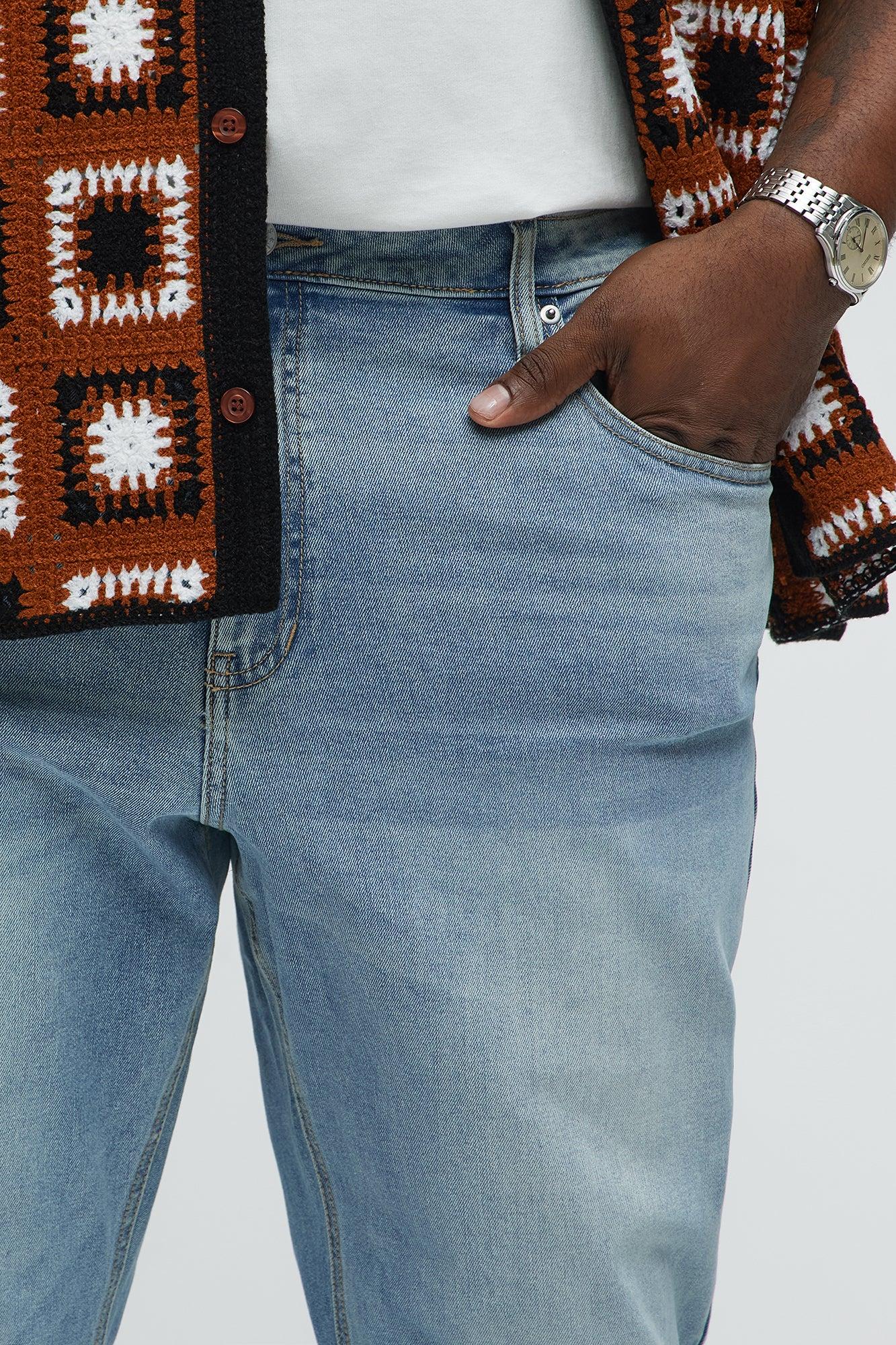 Stacked Slim Flare Grab Your Attention Jeans - Light Blue Wash Male Product Image