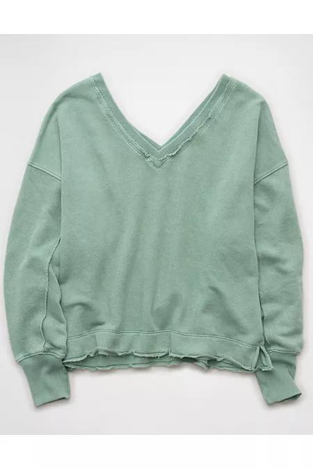 AE Saltwash Double V-Neck Sweatshirt Women's Product Image