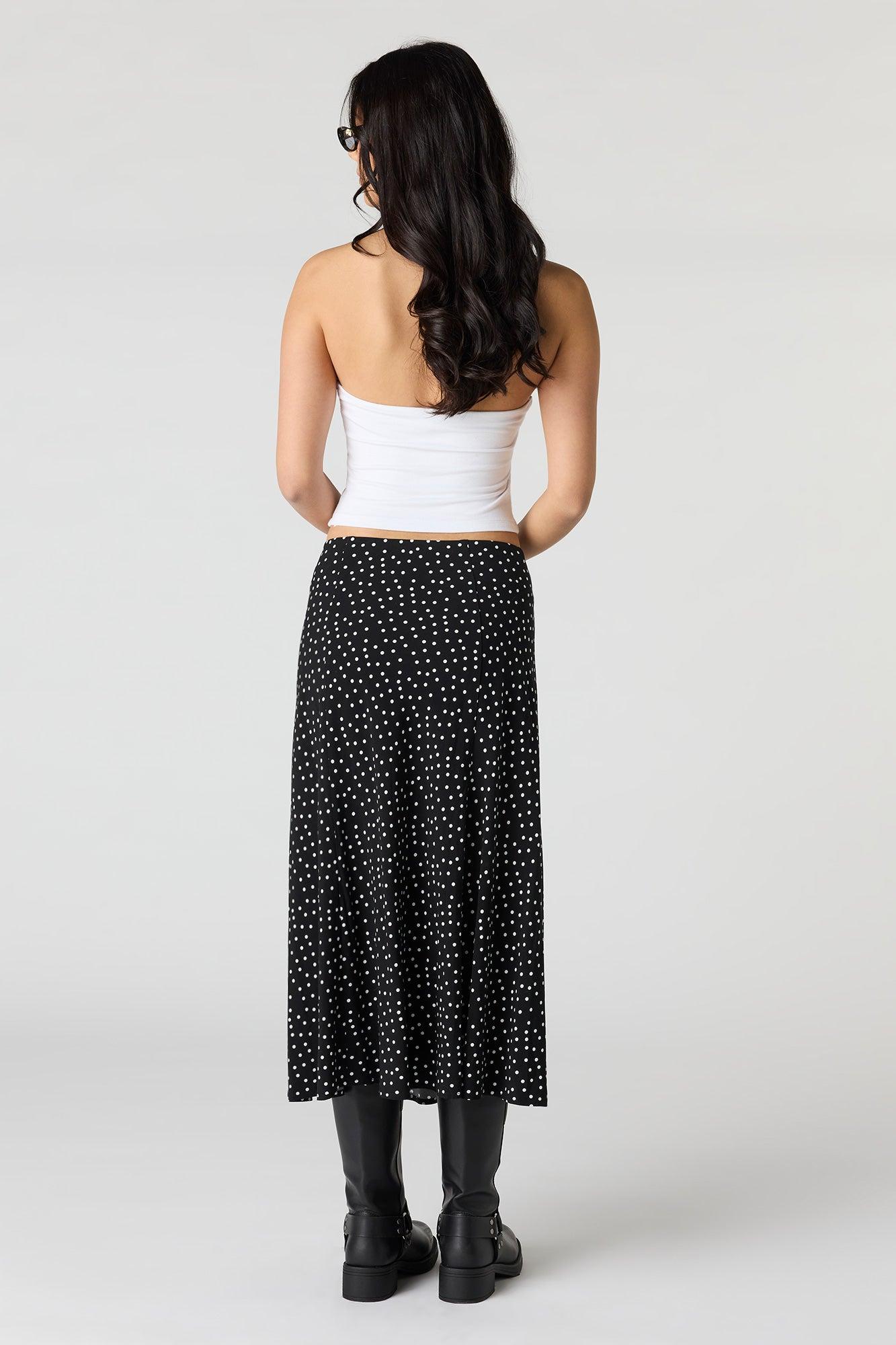 Floral Slit Midi Skirt Female Product Image