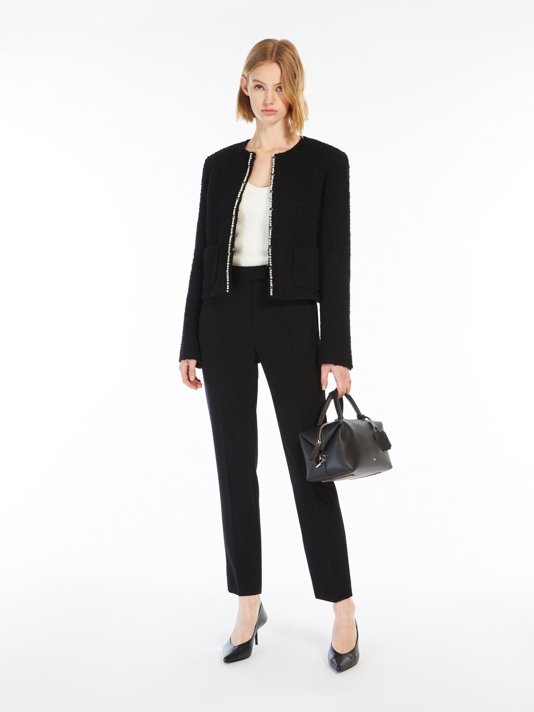Max Mara Onirica Black Tweed Jacket Product Image