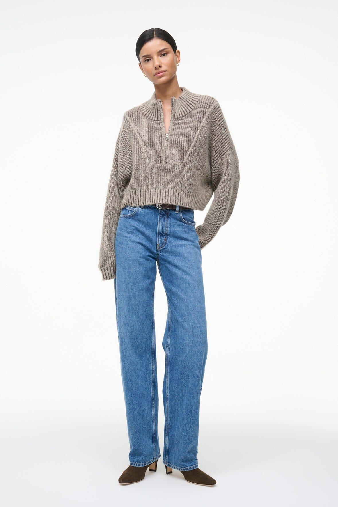CROPPED HAMPTON SWEATER | BISQUE Product Image