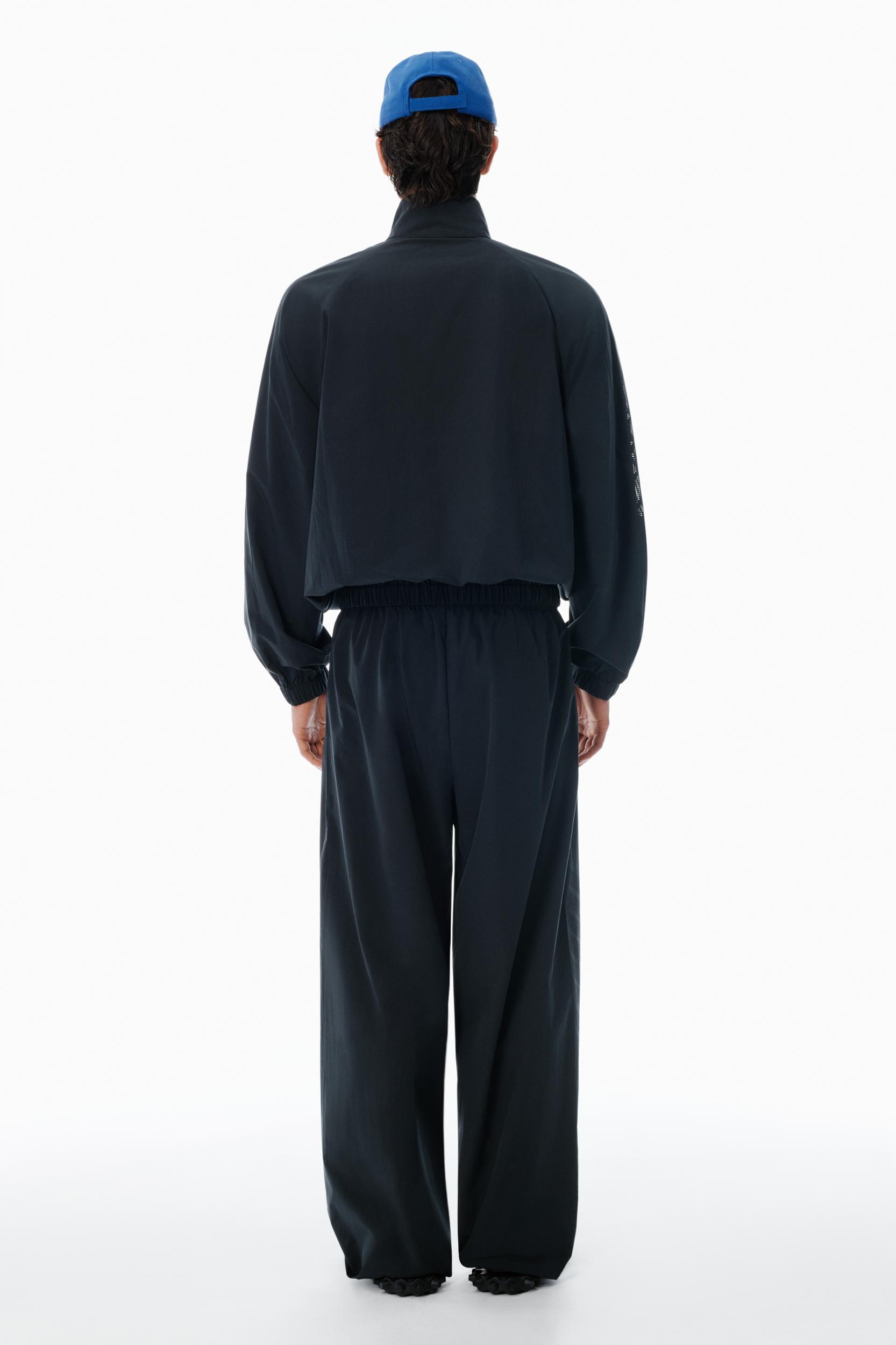 Black Perforated Logo Track Pants  Product Image