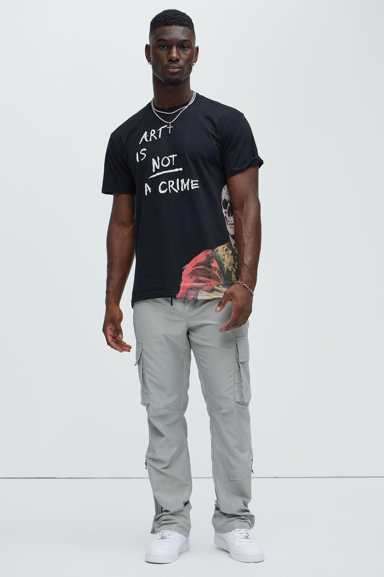 Art Is Not A Crime Short Sleeve Tee - Black Product Image