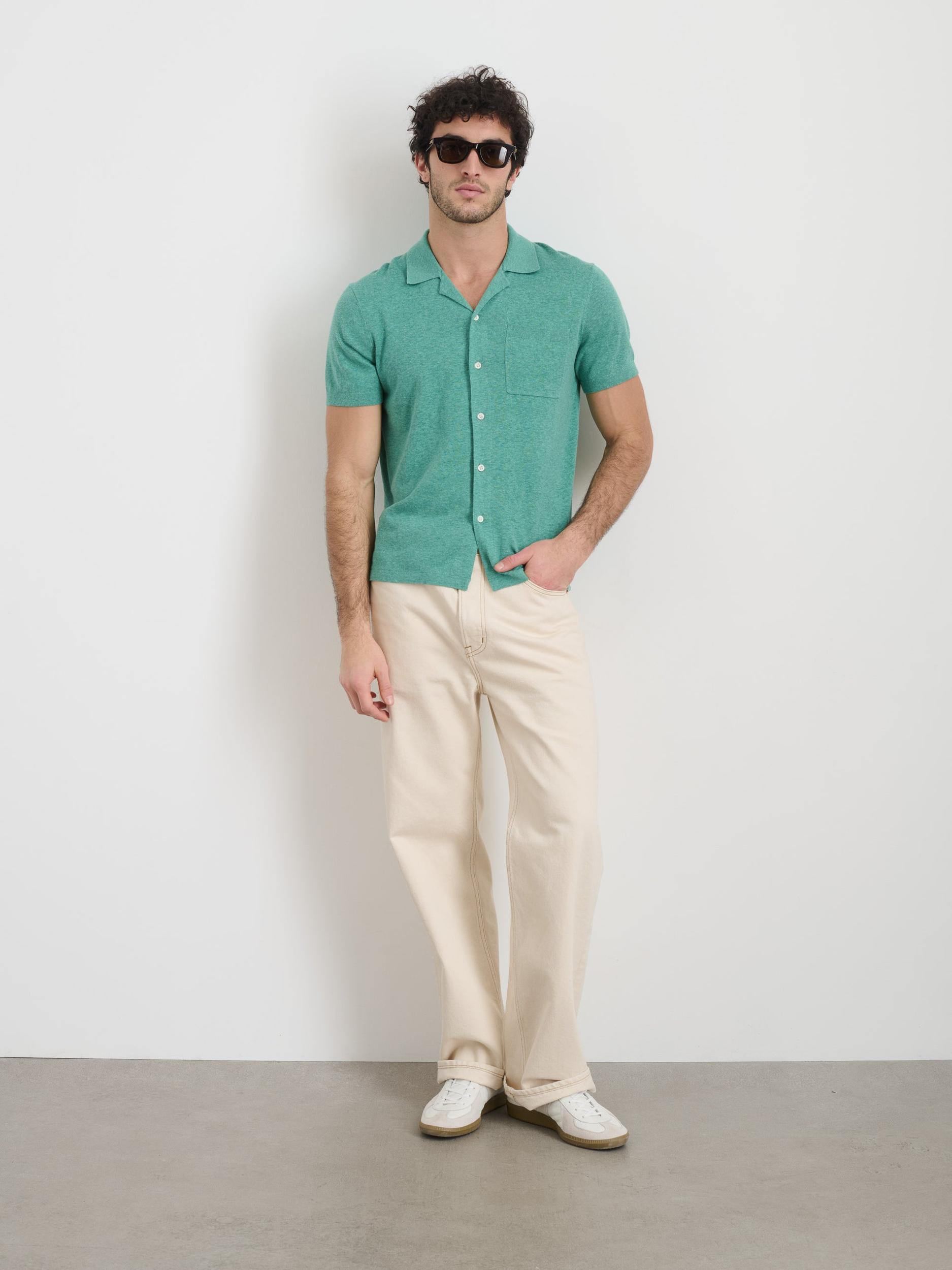Aldrich Knit Shirt in Hemp Cotton Product Image