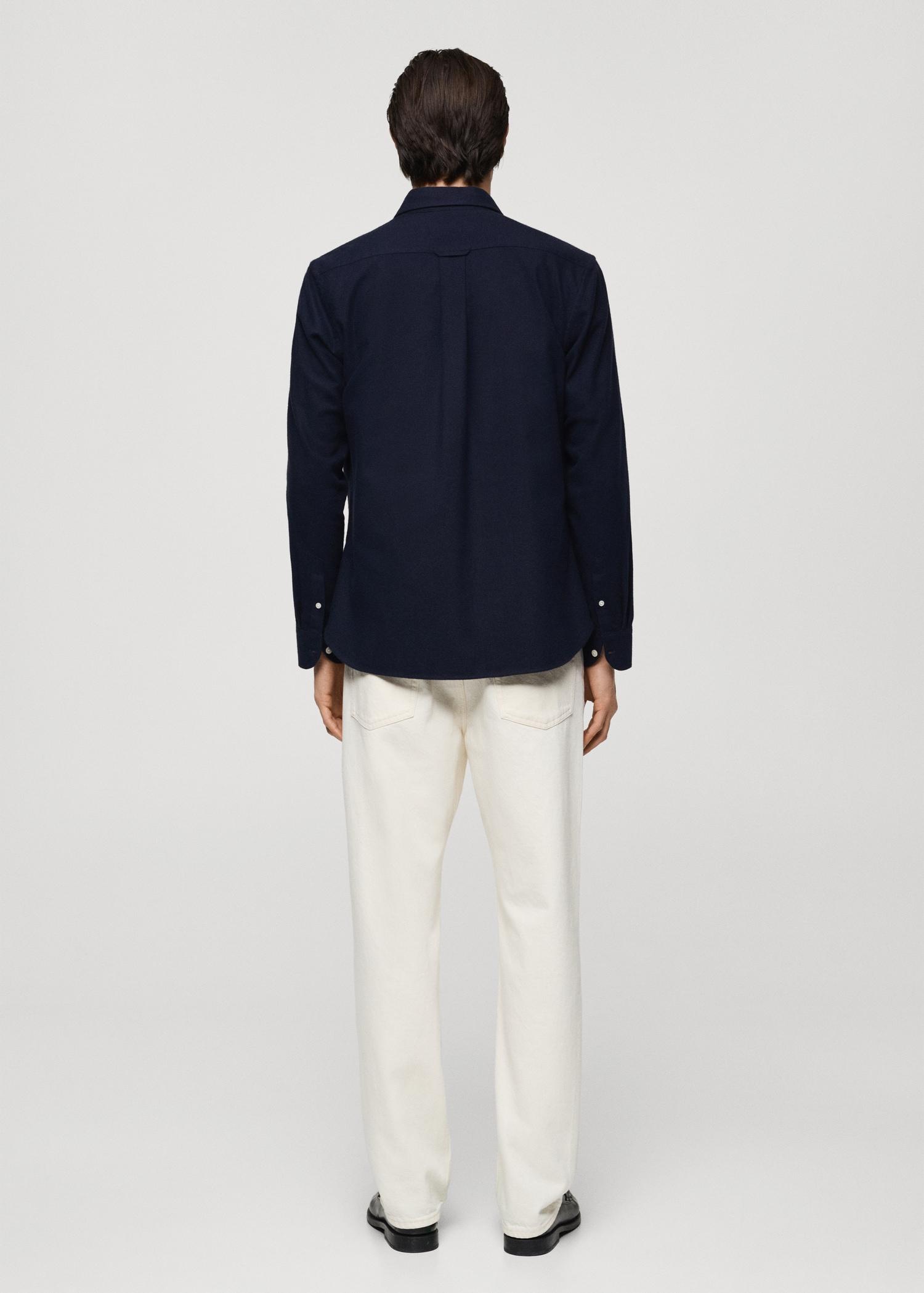 100% cotton flannel regular-fit shirt - Men | MANGO USA Product Image