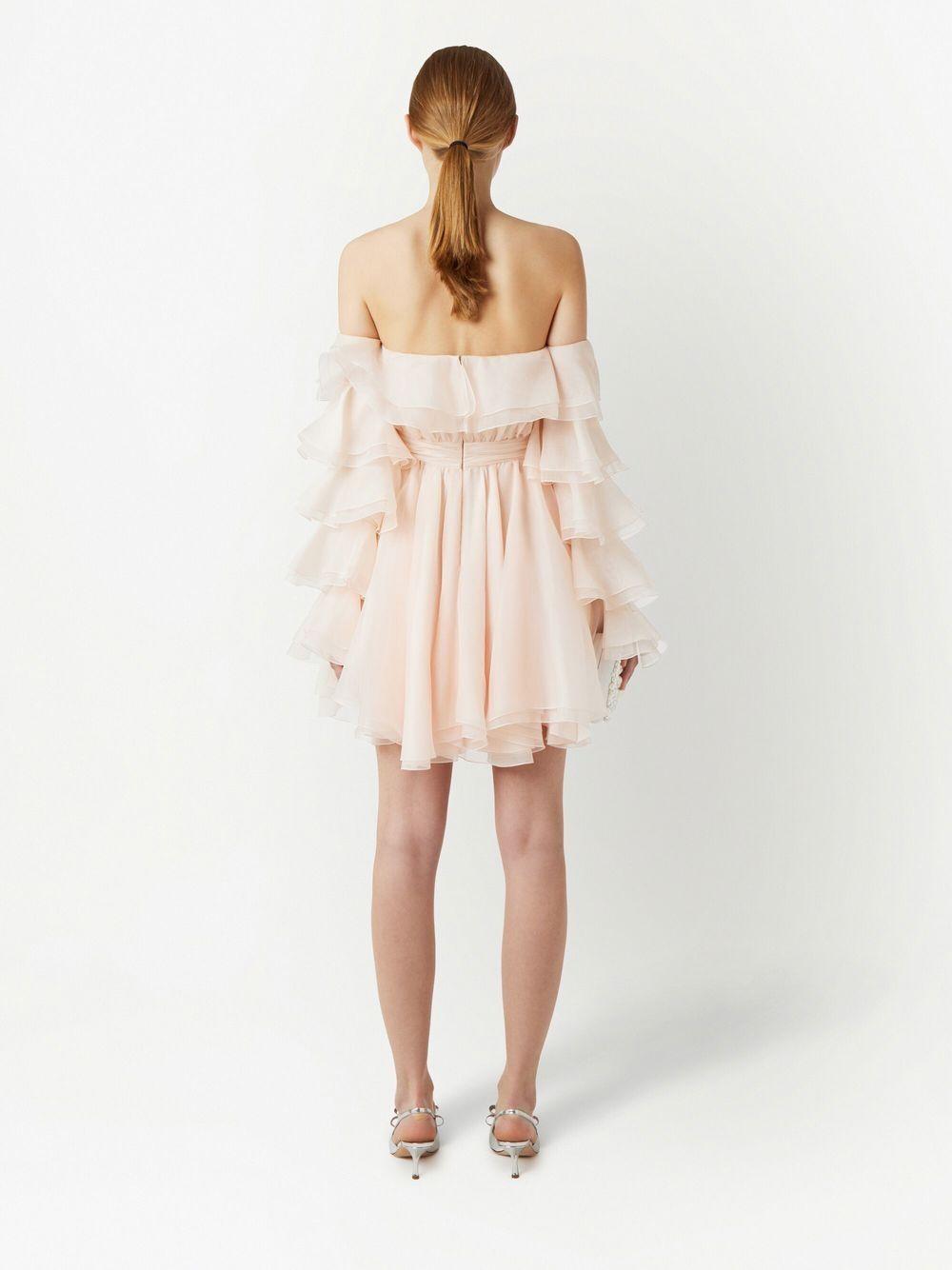 off-shoulder ruffled minidress Product Image