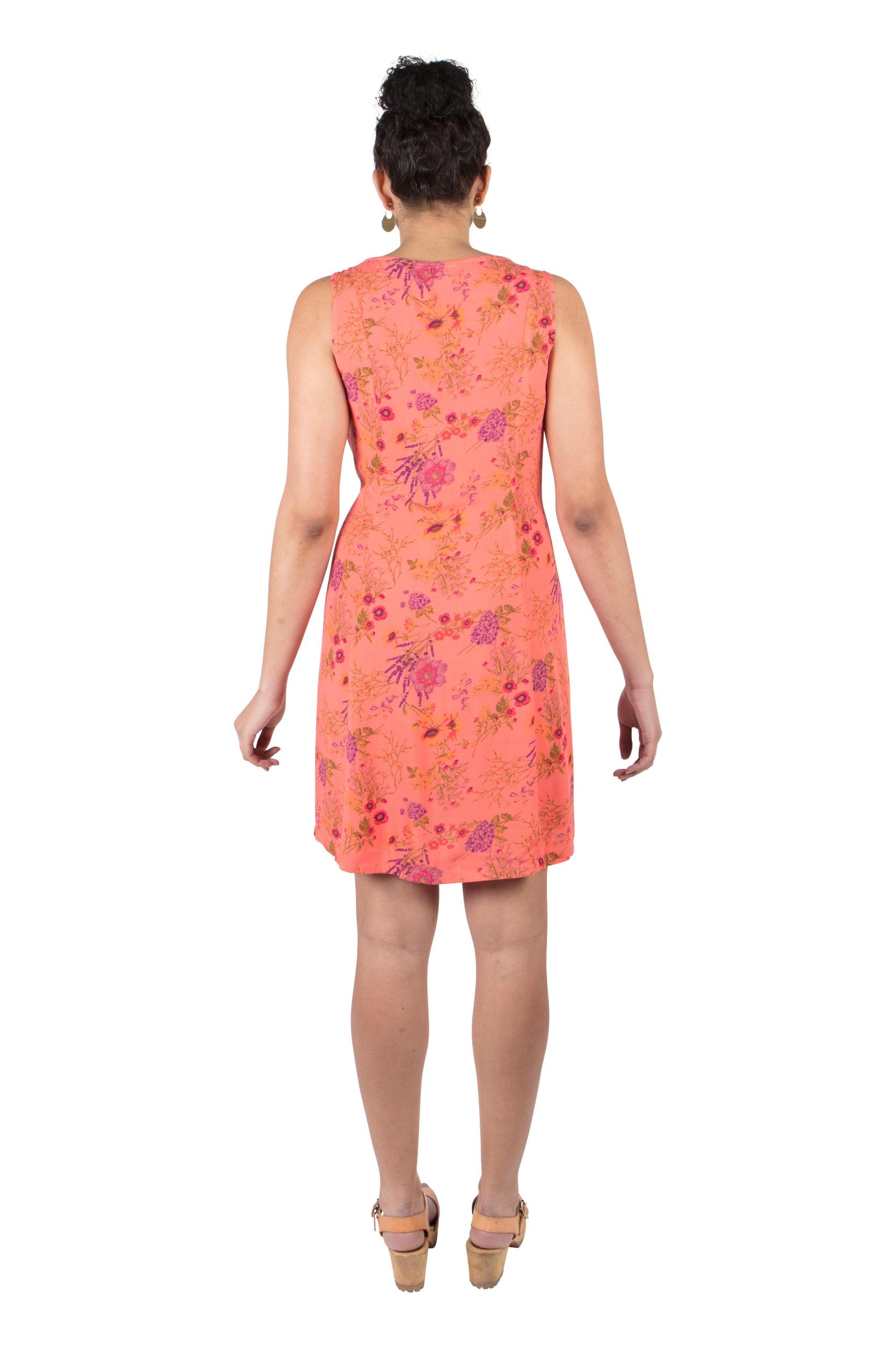 Tia Dress in Coral Floral Product Image