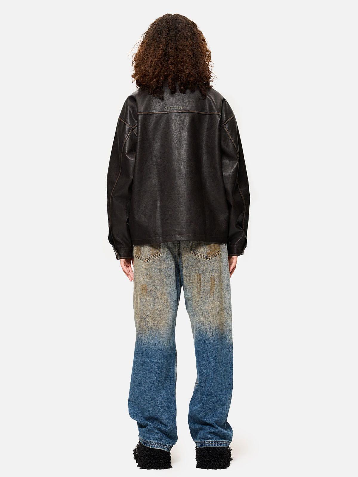 Aelfric Eden Butterfly Faux Leather Jacket Product Image