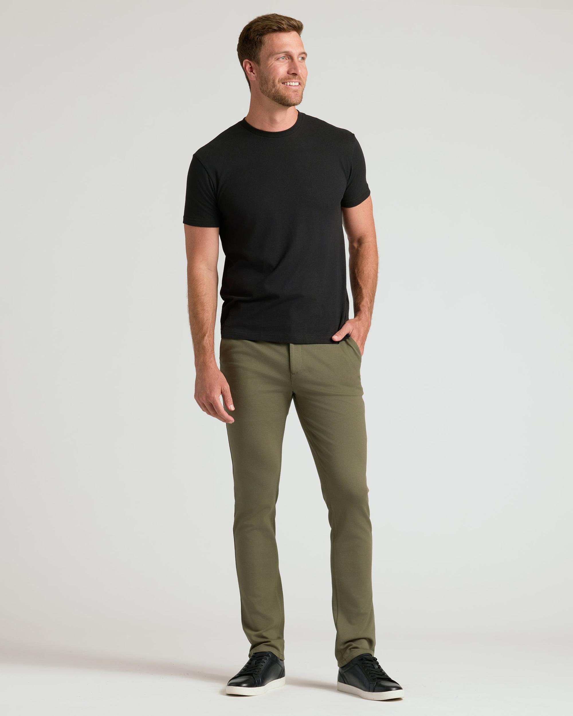 Suede Brown Slim Comfort Knit Chino Pant Product Image