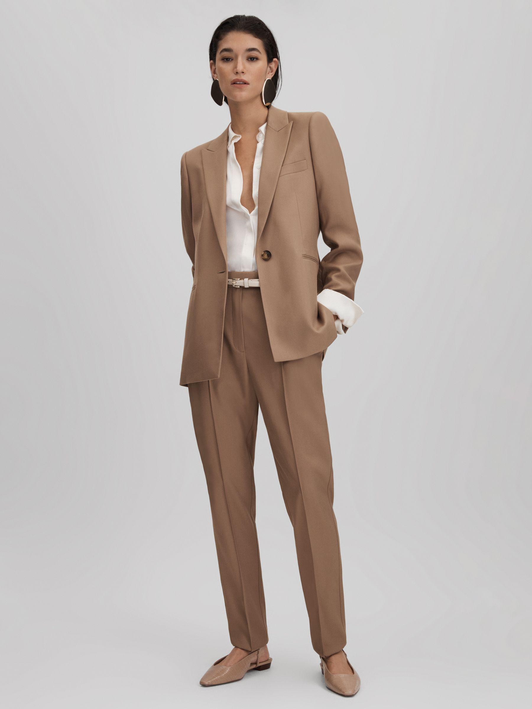 Single Breasted Suit Blazer in Mink Neutral Product Image