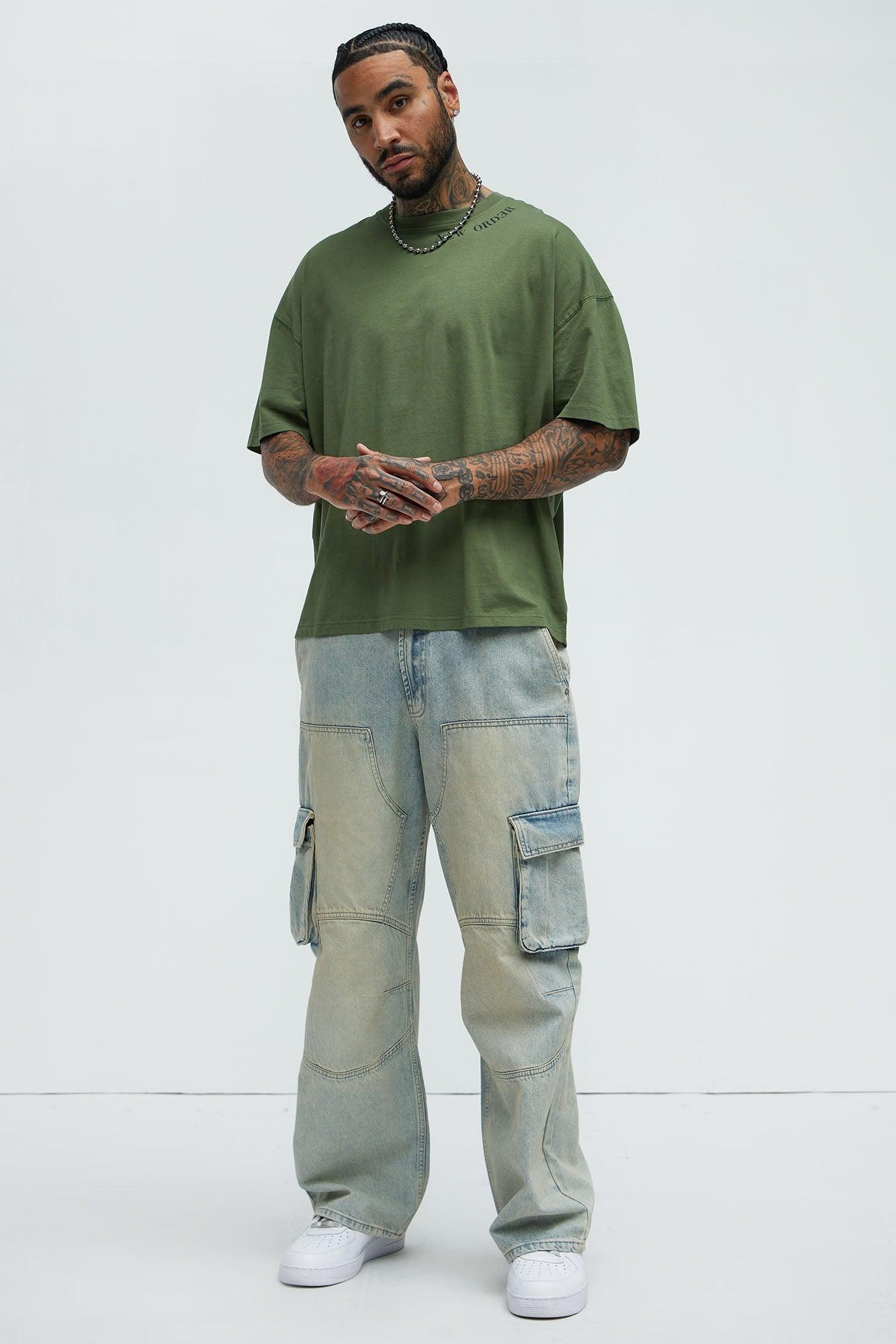 Bad Ideas Good Stories Oversized Short Sleeve Tee - Olive Product Image