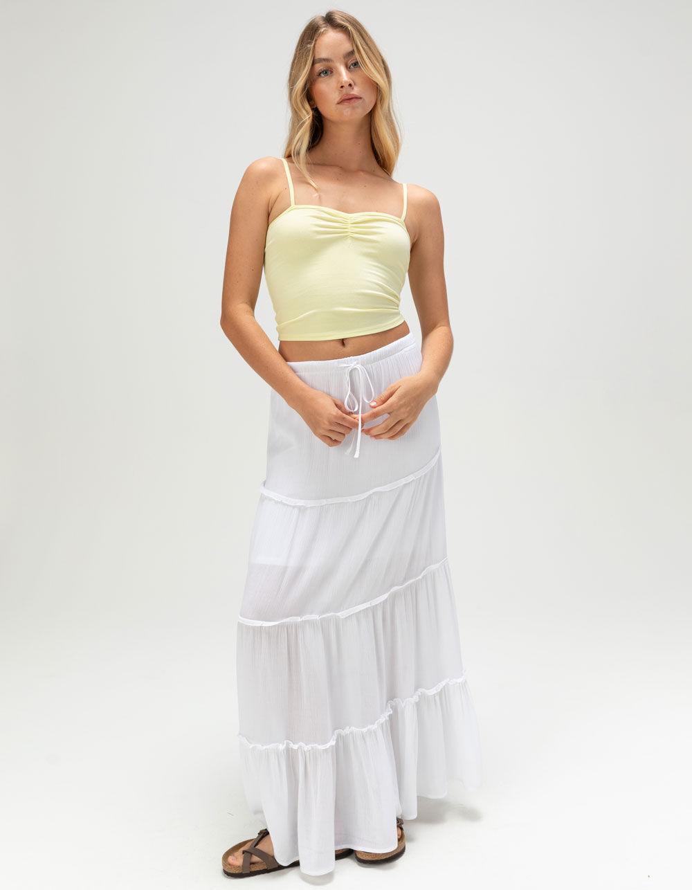 TILLYS Cinch Front Womens Cami - YELLOW Product Image