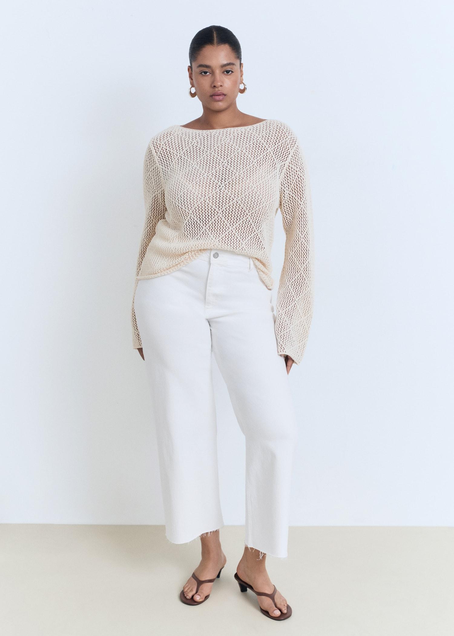 Catherin culotte high-rise jeans - Women | MANGO USA Product Image