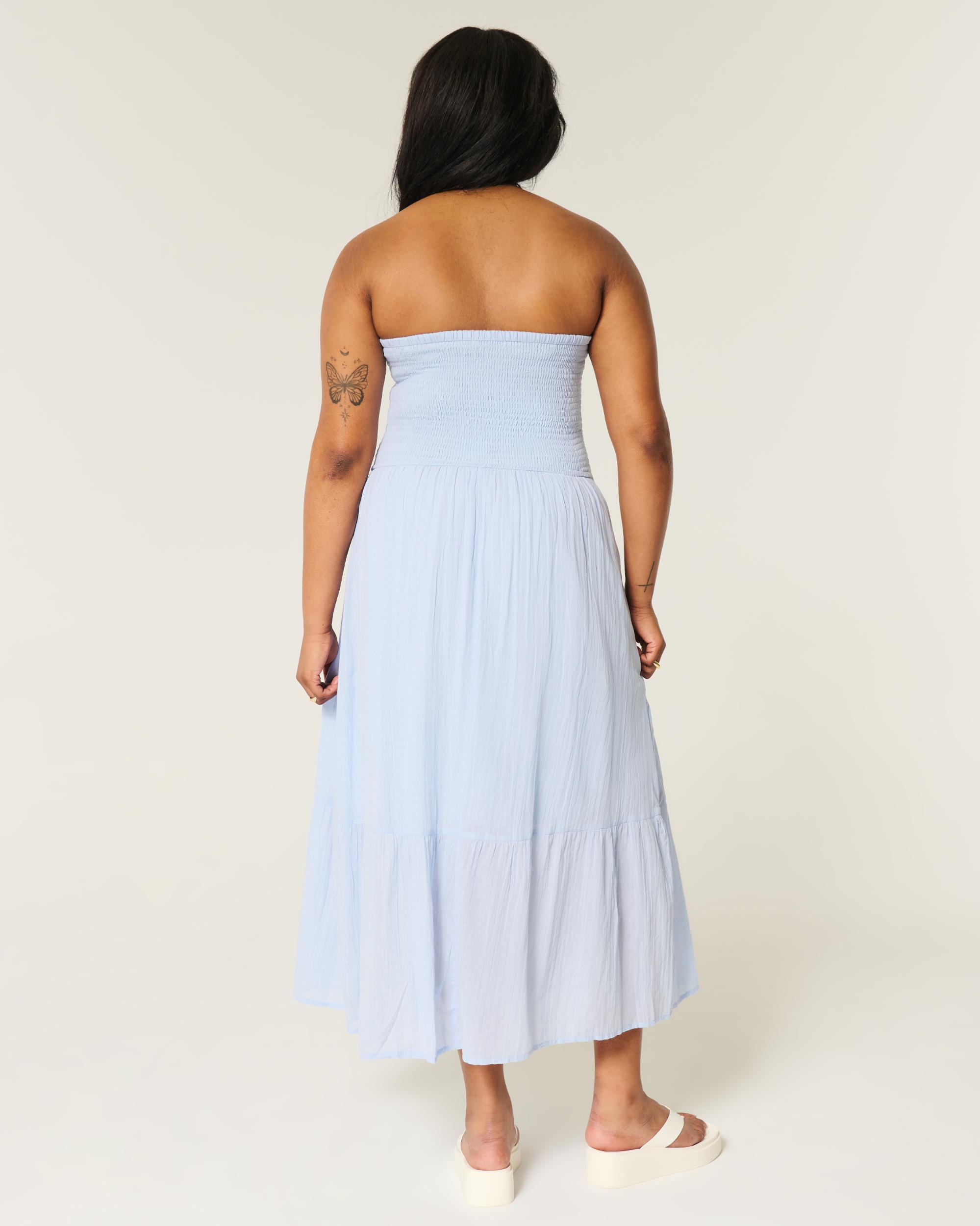 Strapless Embroidered Maxi Dress Product Image