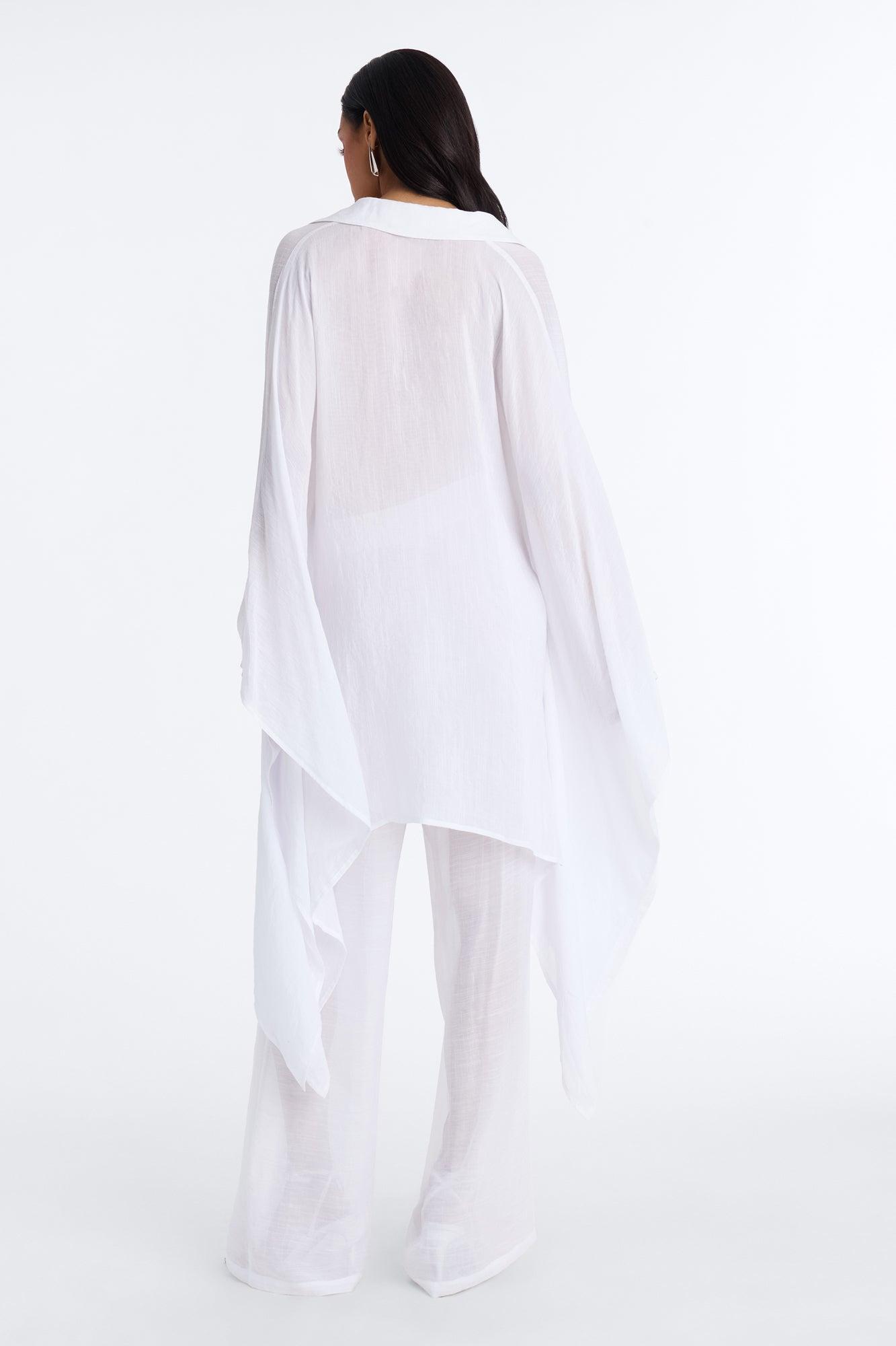 Addison Linen Pant Set - White Female Product Image