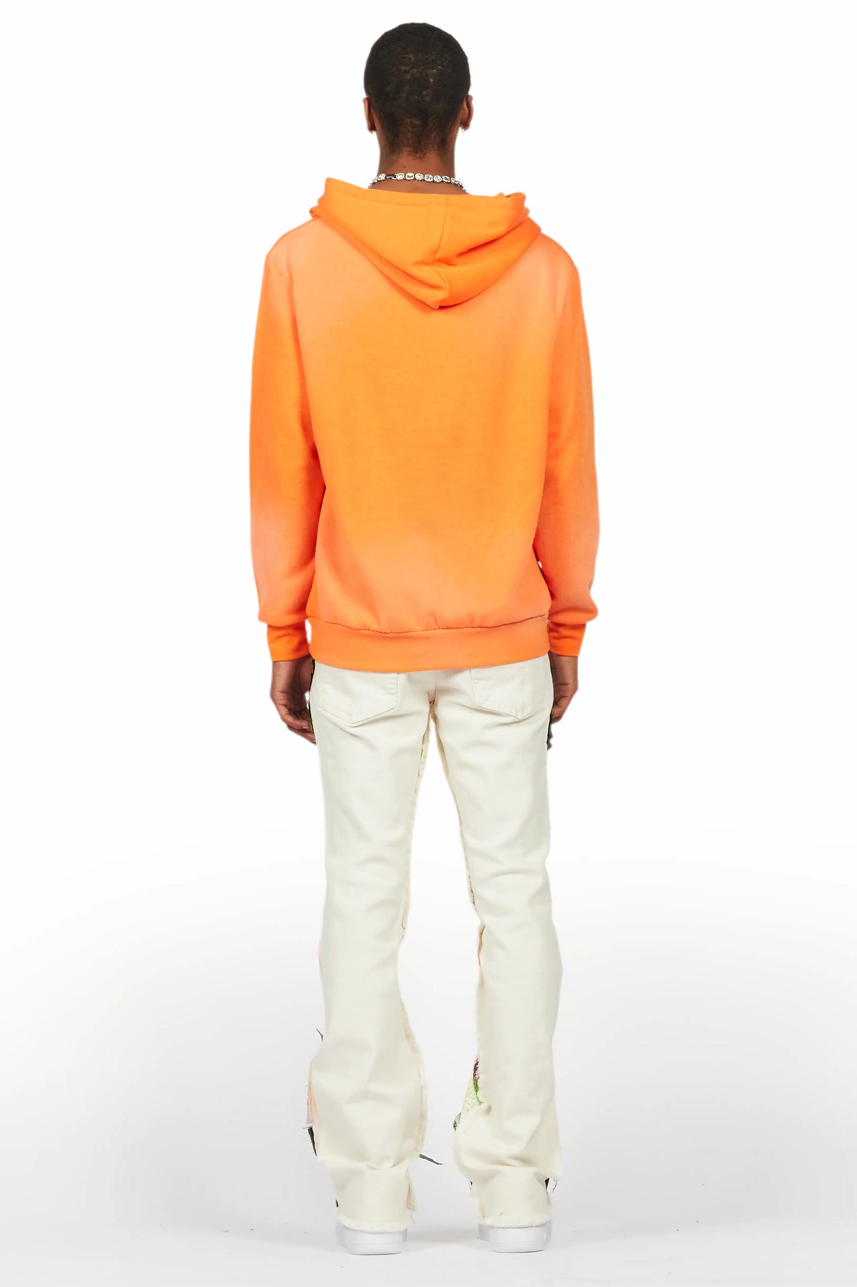 Helki Beige/Green Roller Paint Stacked Flare Jean Male Product Image