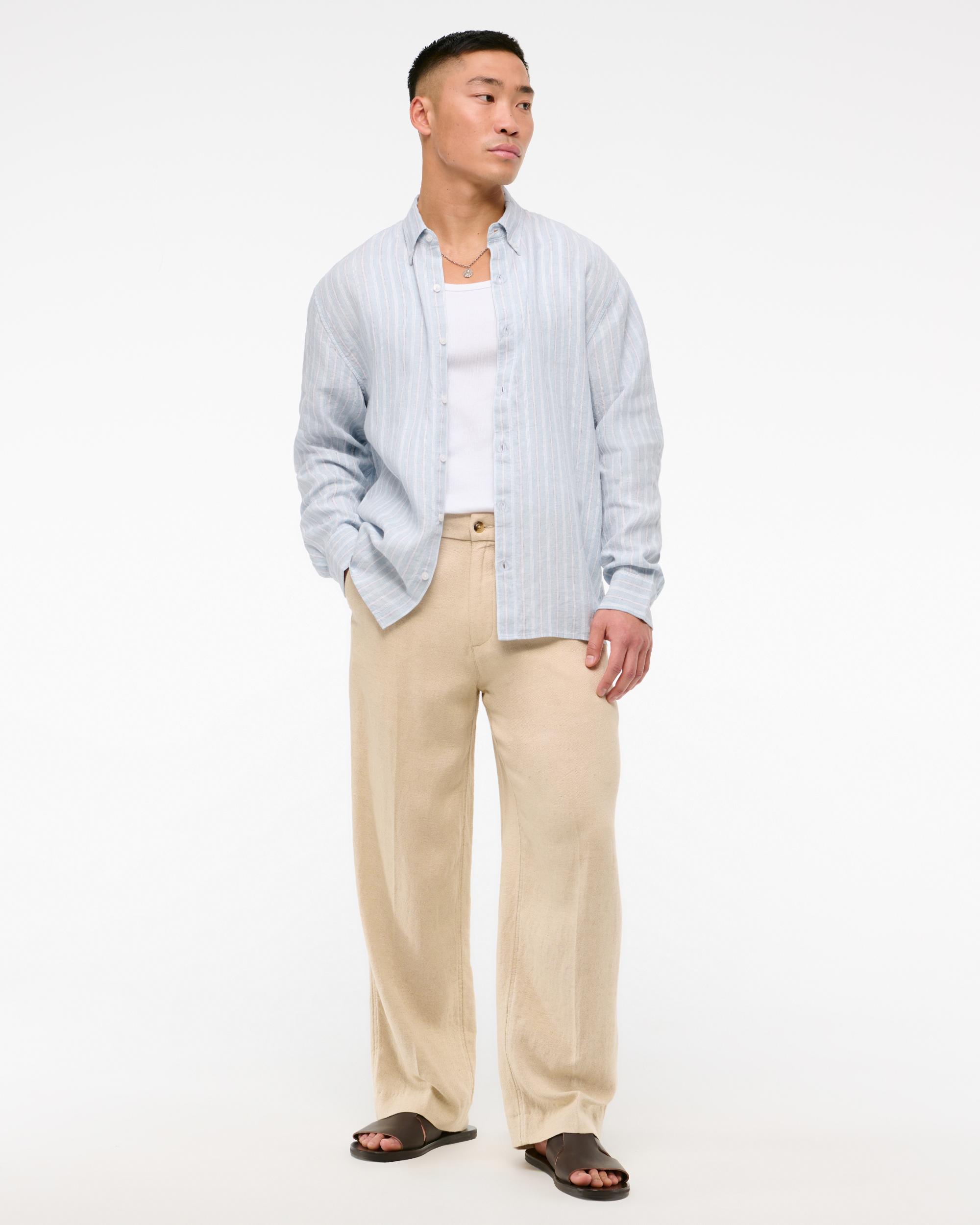 Linen Button-Up Shirt Product Image