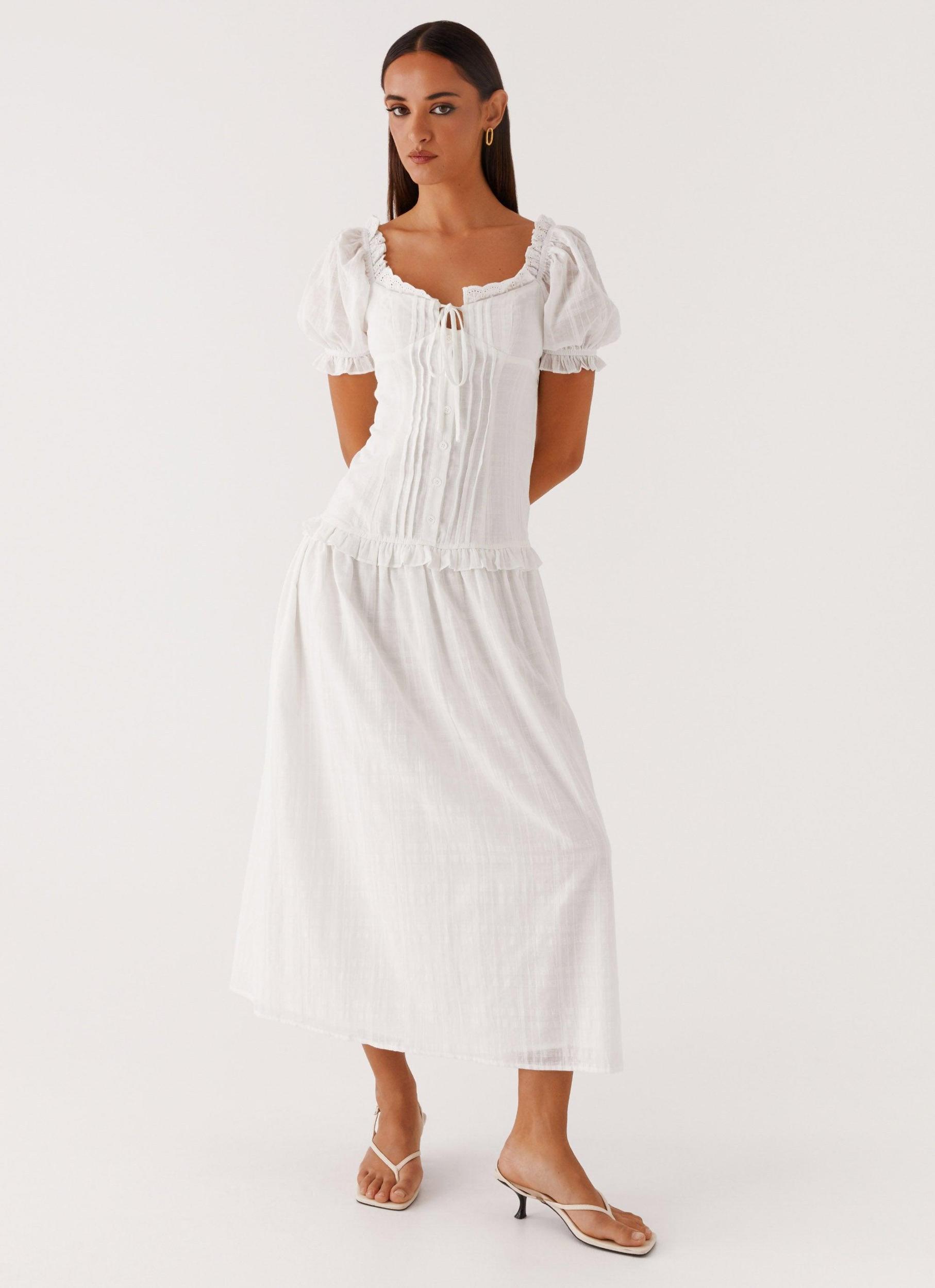Hundred Percent Midi Dress - White Product Image