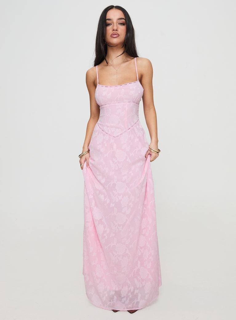 South Of France Maxi Dress Pink Product Image