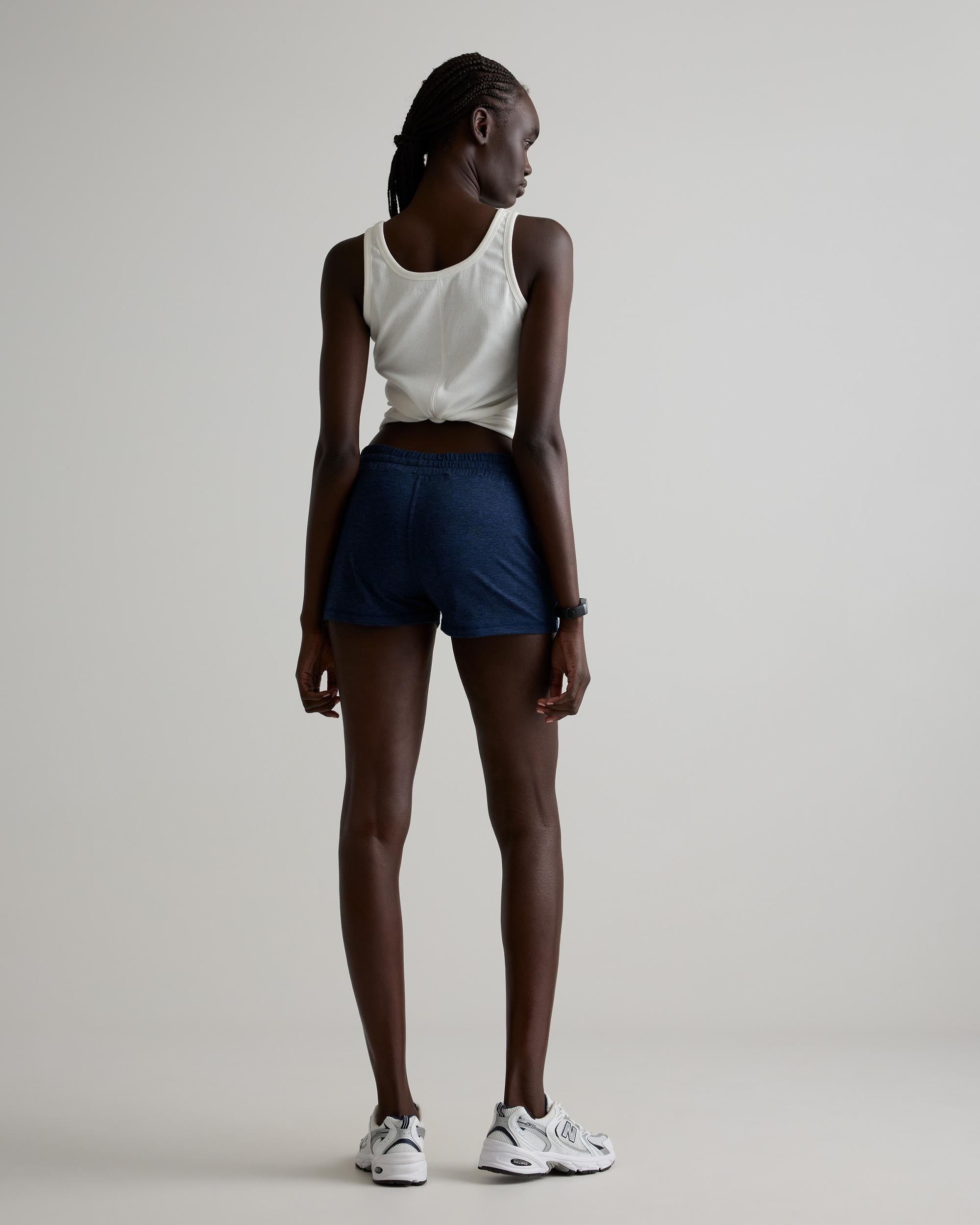 Quince | Women's Super Soft Performance Shorts in Navy, Flowknit Activewear, Recycled Polyester Product Image
