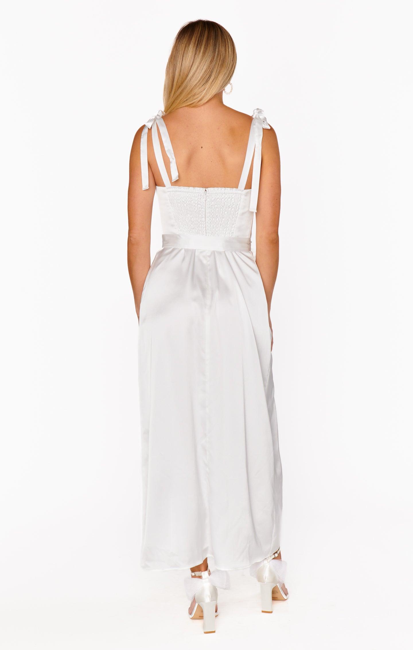 Willow Midi Dress ~ Ivory Luxe Satin Product Image