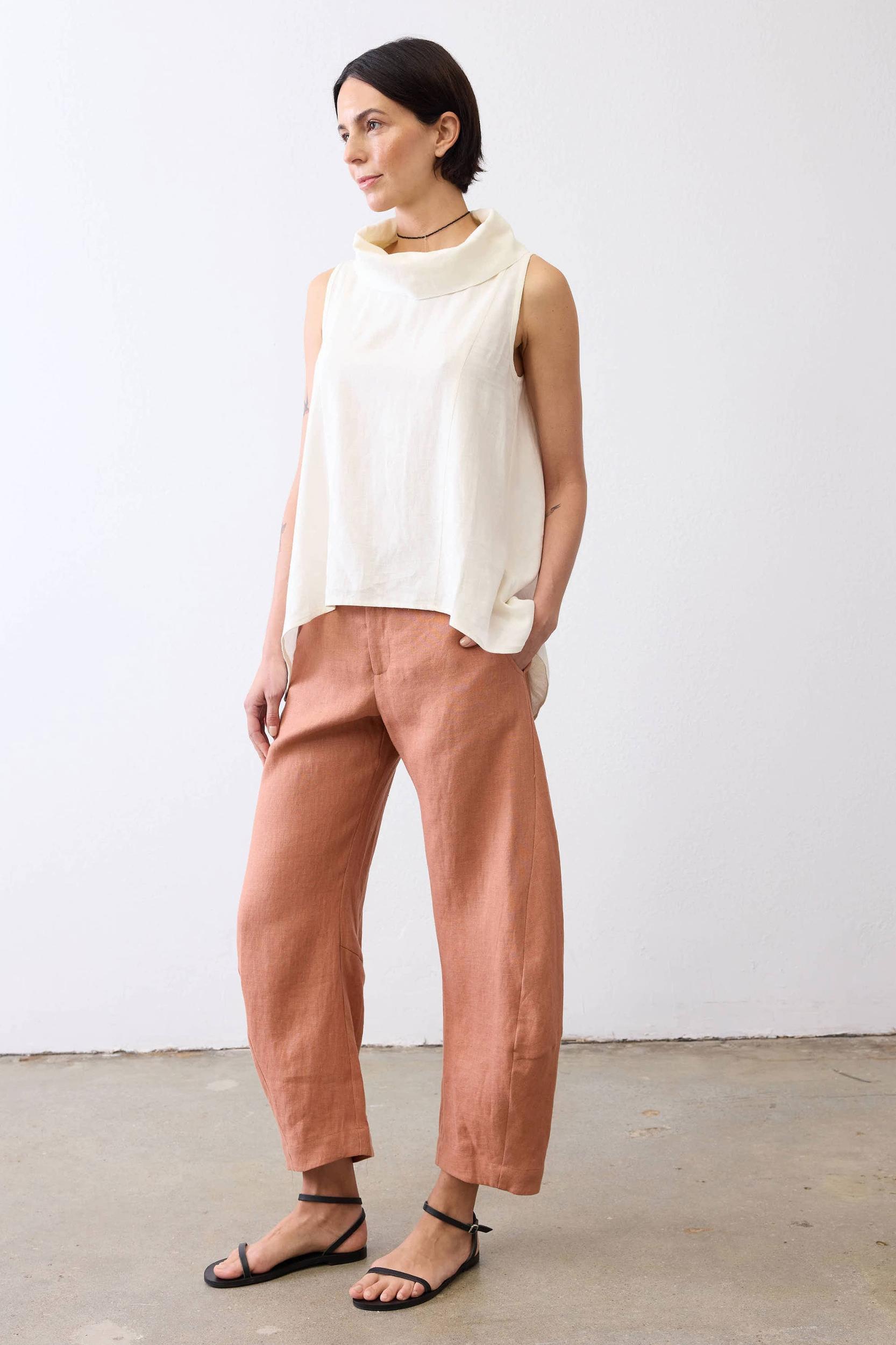 The Uptown Loose Linen Pants Product Image