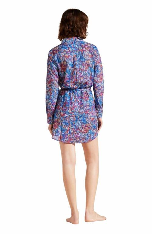 Vilebrequin Women's Carapaces Cotton Voile Shirt Dress in Bleu De Mer at Nordstrom, Size Large Product Image