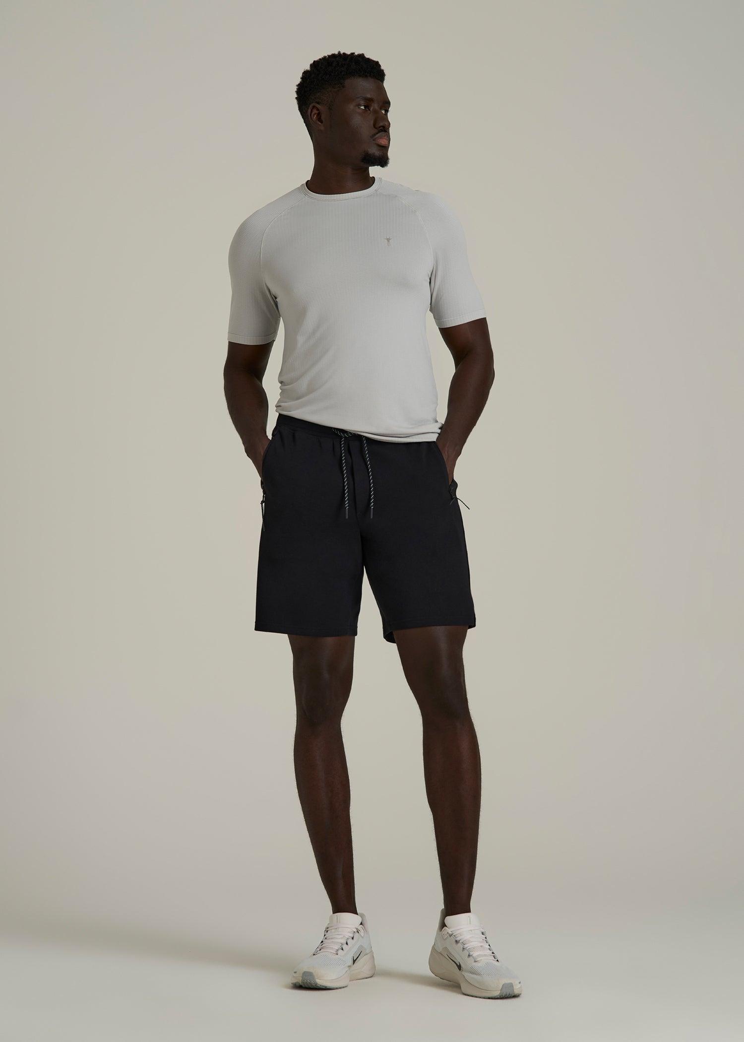 Tech Motion Fleece Shorts for Tall Men in Black Male Product Image