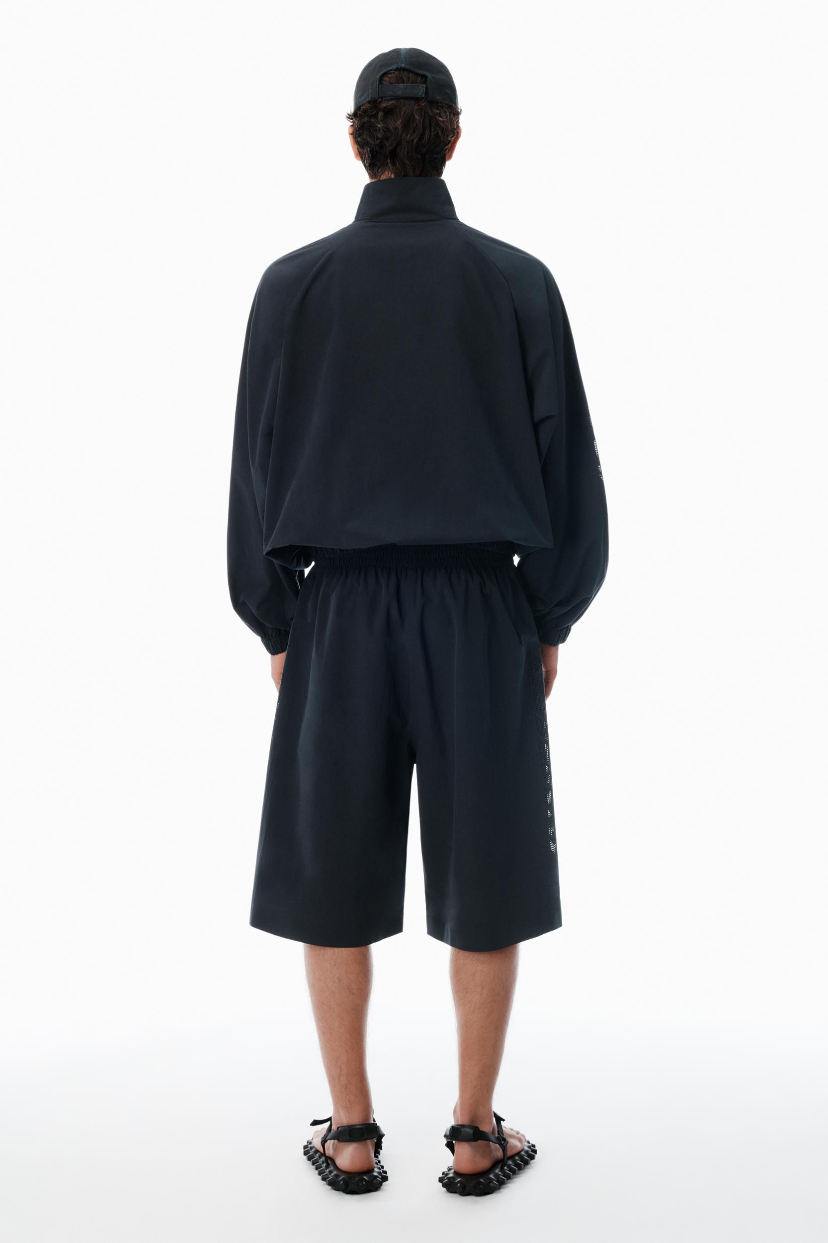 Black Perforated Logo Basketball Shorts Product Image