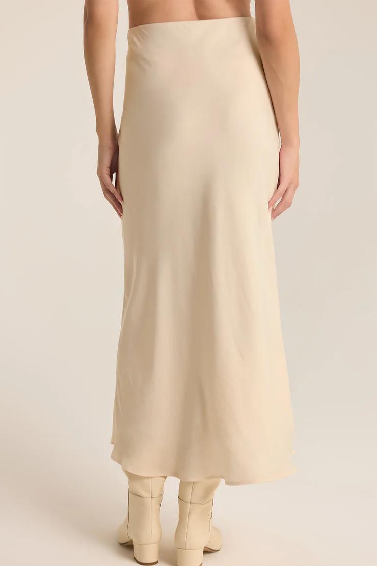 Europa Luxe Sheen Midi Skirt- Sea Salt Product Image