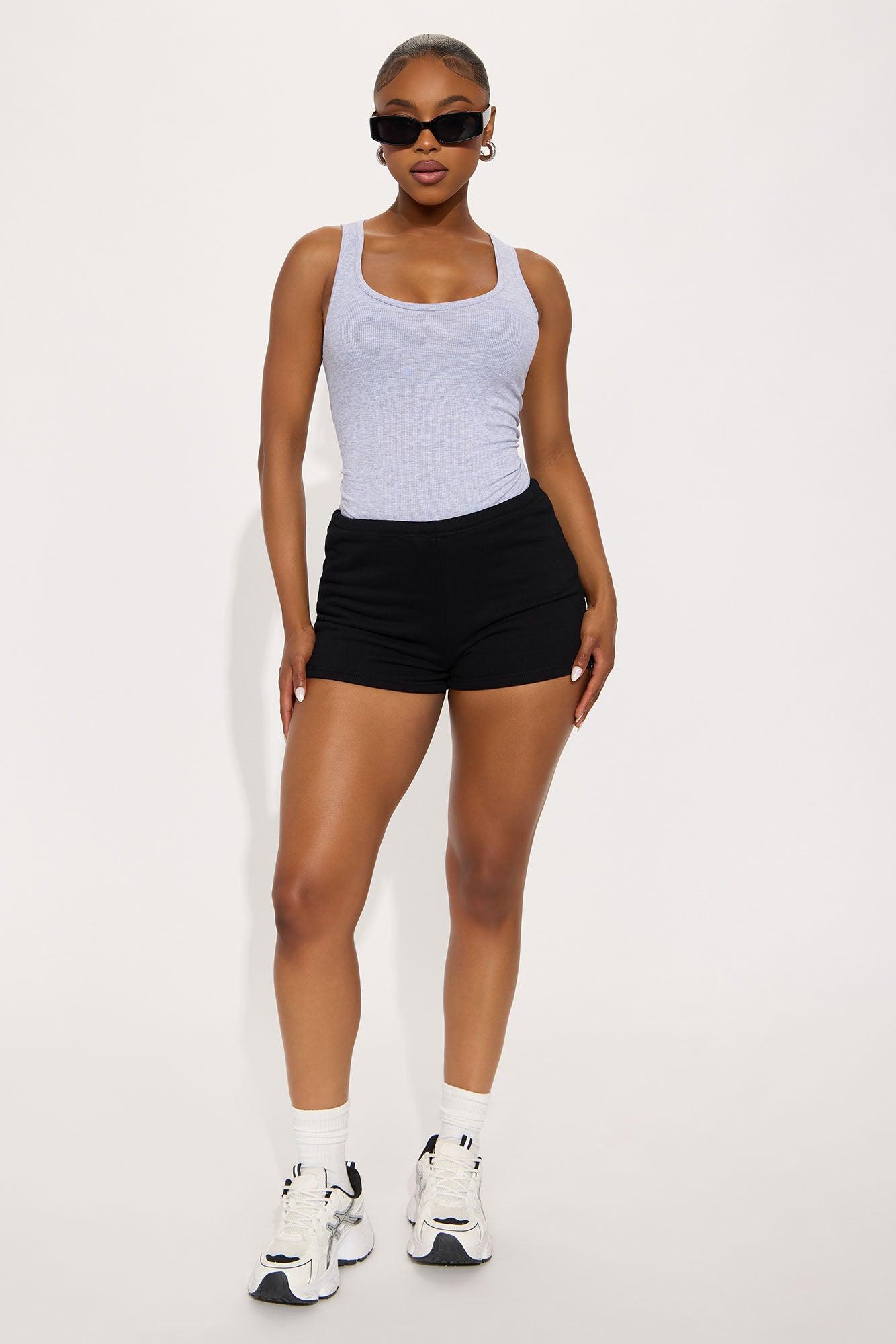 Elysia Ribbed Scoop Neck Tank Top - Heather Grey Female Product Image