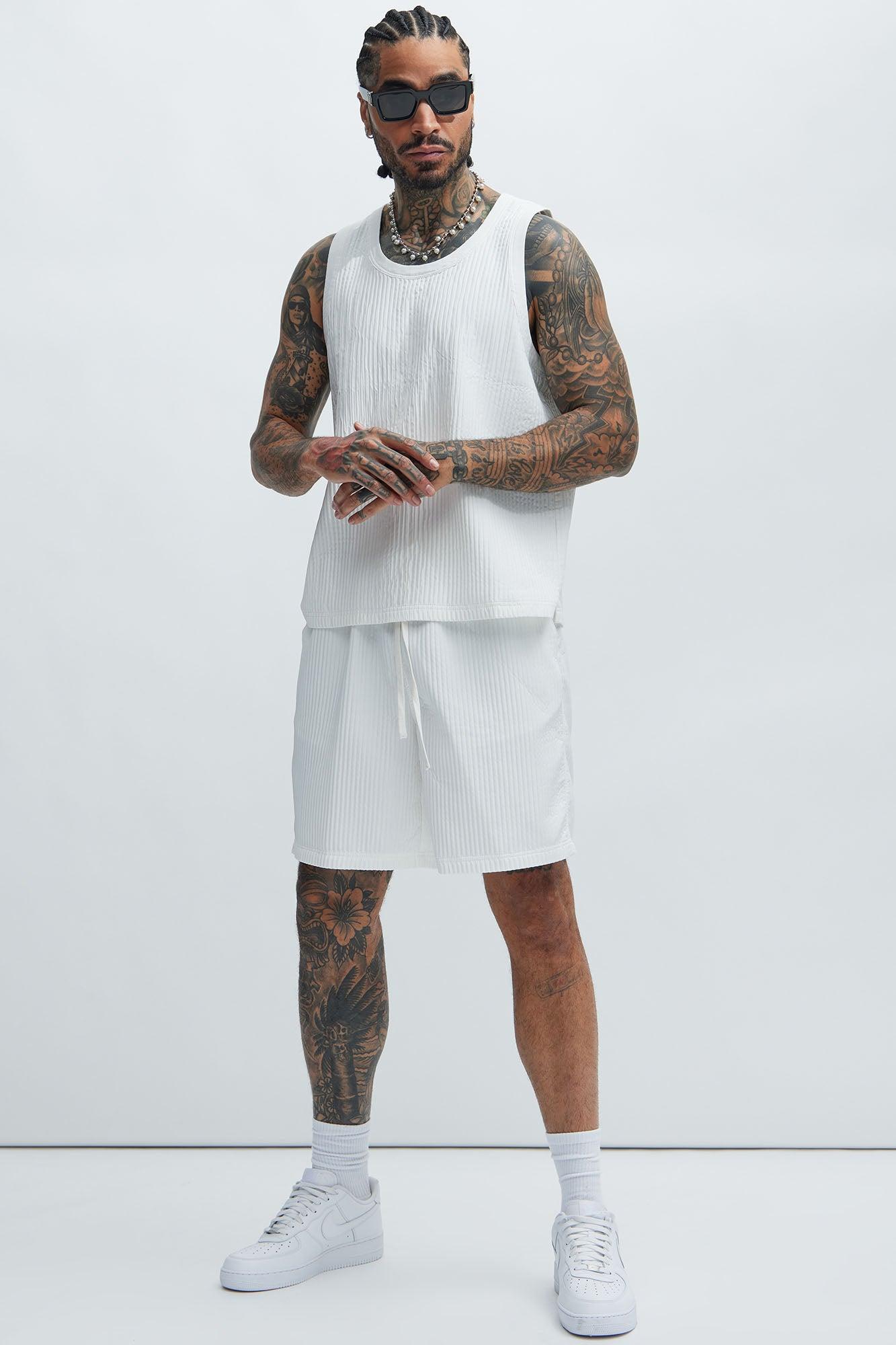 Santiago Relaxed Shorts - White Product Image