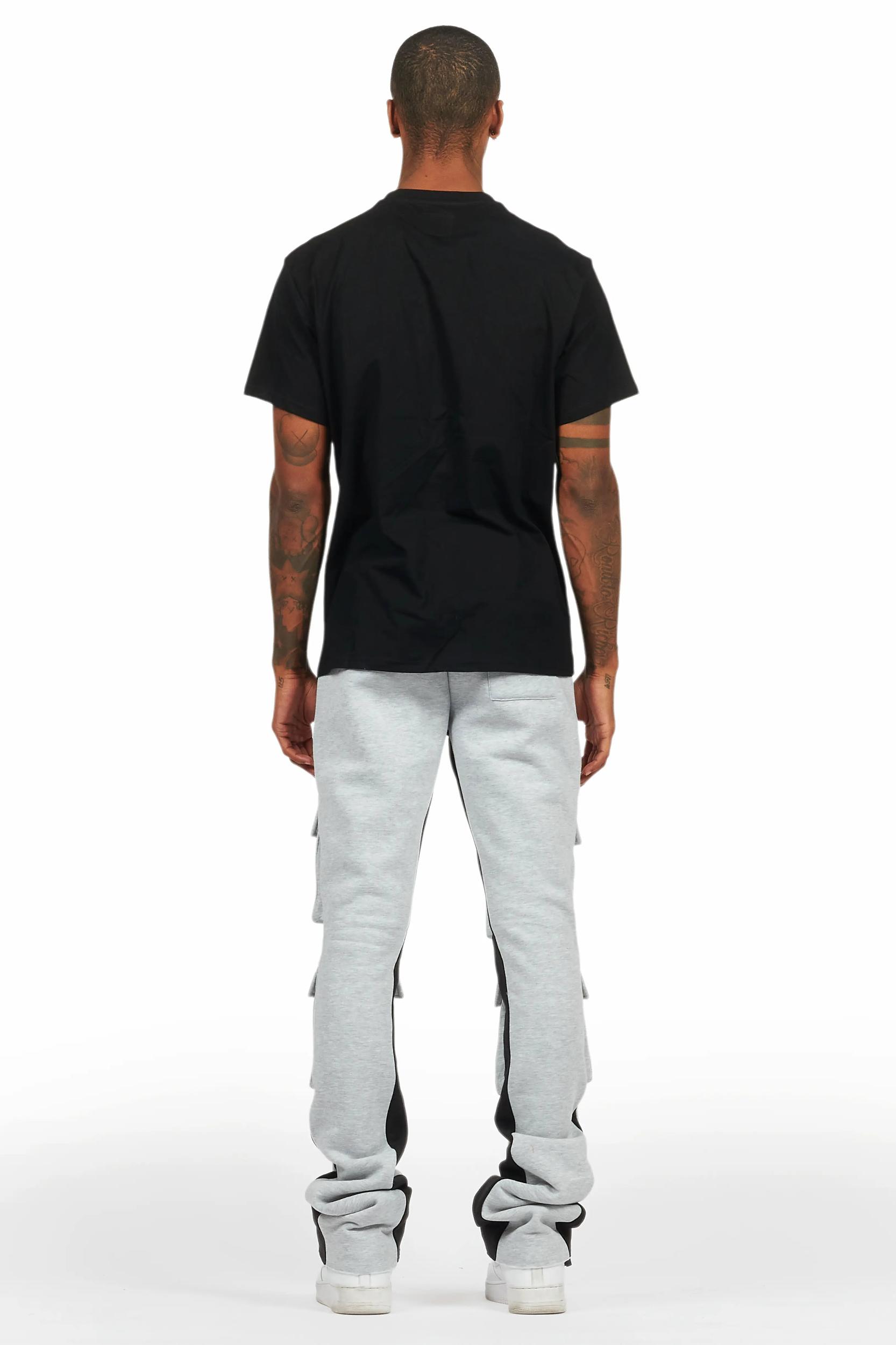 Antoon Heather Grey T-Shirt/Stacked Flare Track Set Male Product Image