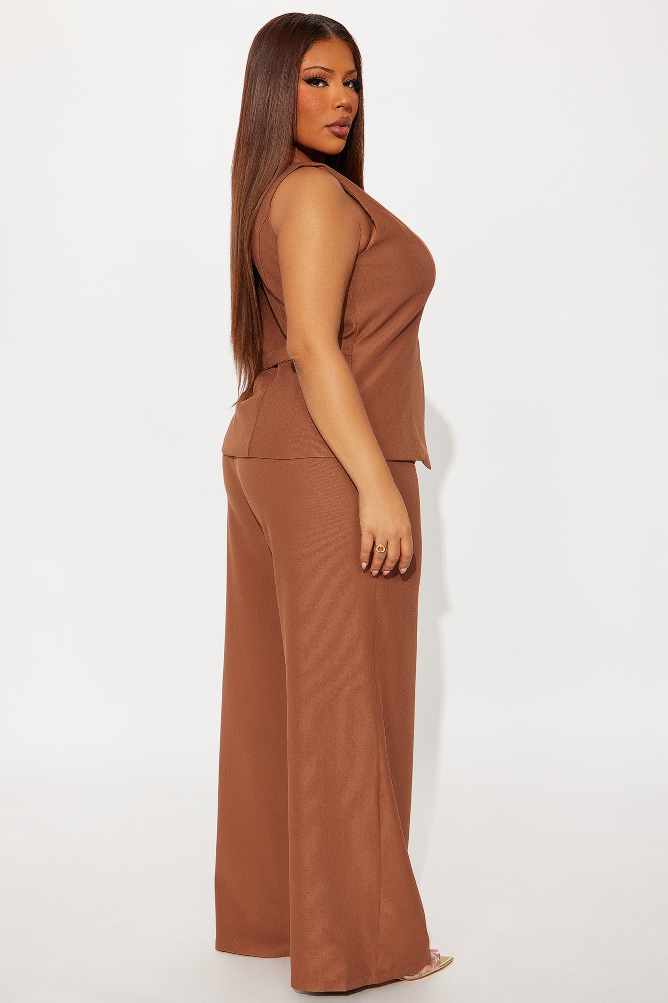 Coline Vest Pant Set - Mocha Female Product Image