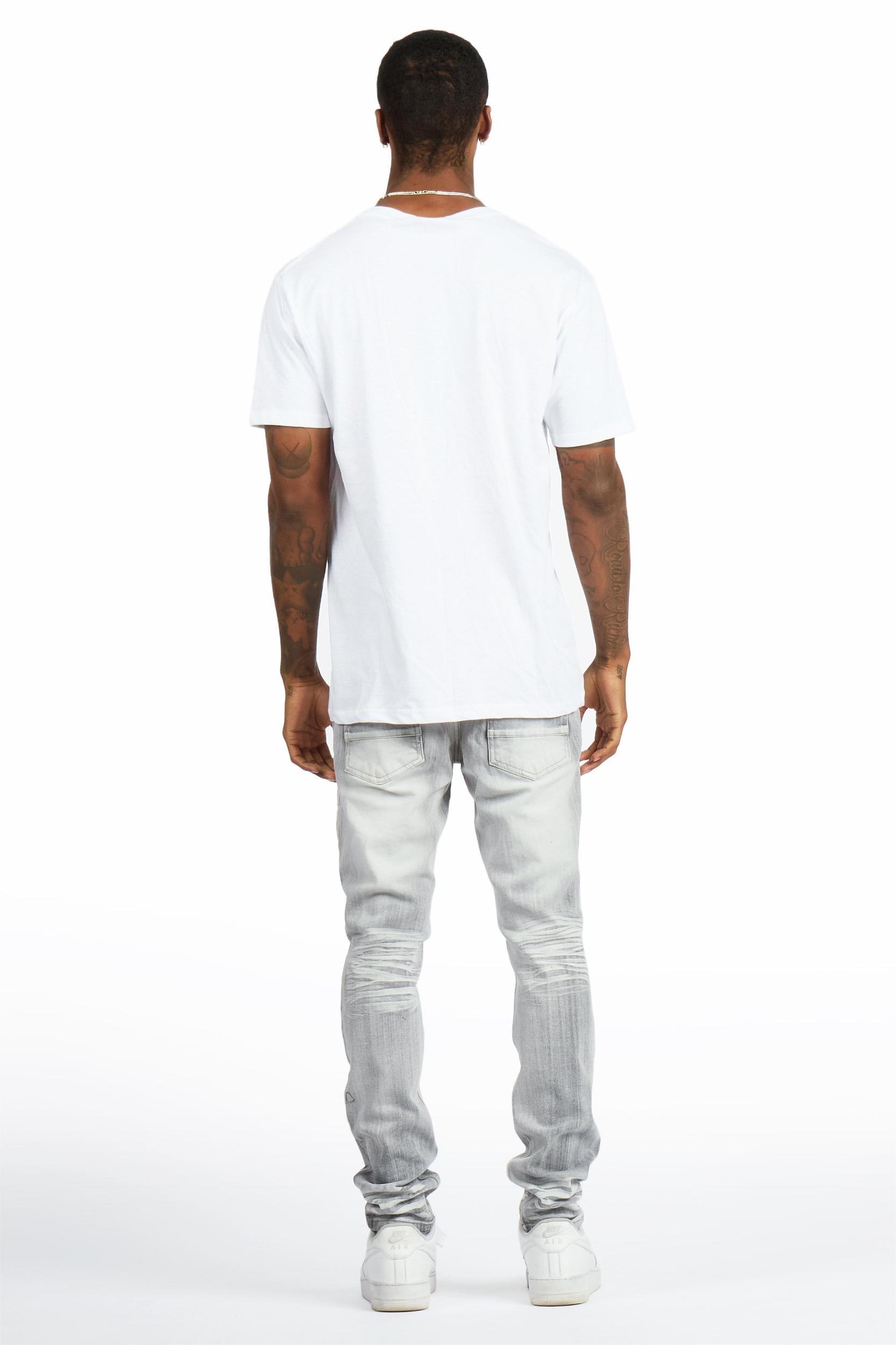 Enzi Grey Slim Fit Jean Male Product Image