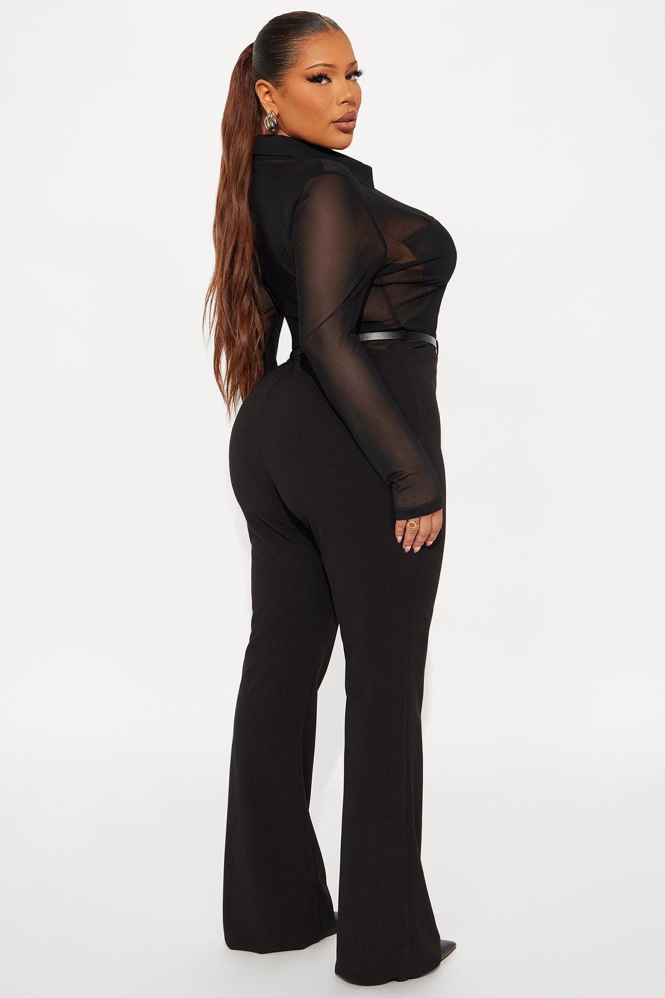 Ava Belted Jumpsuit - Black Female Product Image